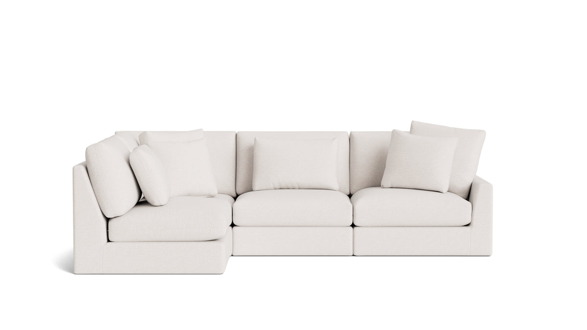 Breeze 4-Piece Modular Sectional Left, Large, Nomad Snow