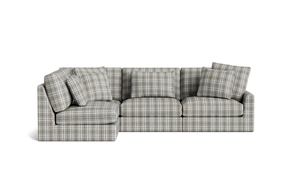 Breeze 4-Piece Modular Sectional Left, Large, Hudson Check