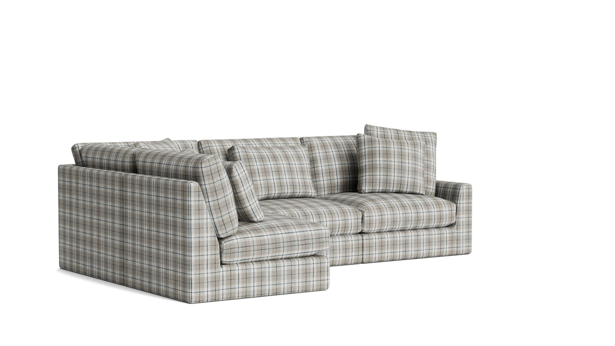Breeze 4-Piece Modular Sectional Left, Large, Hudson Check