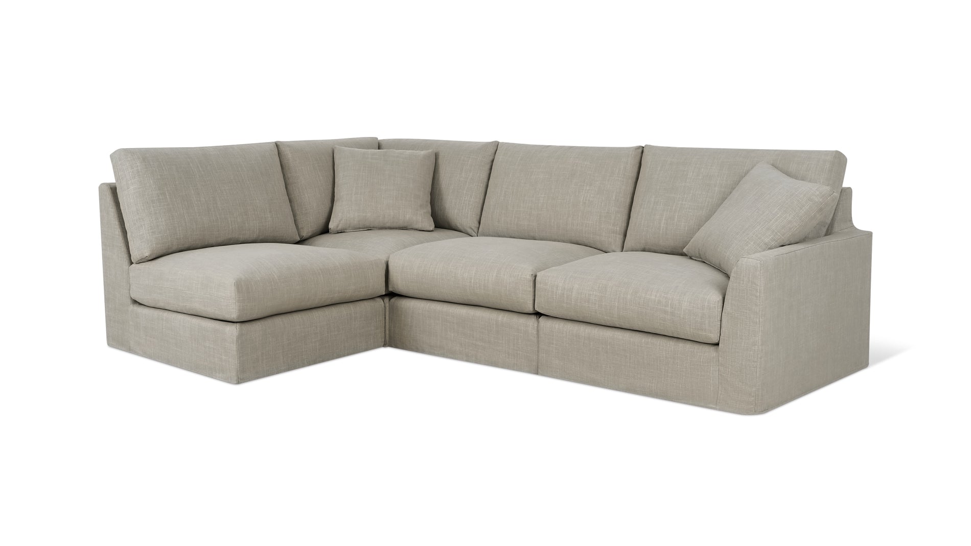 Breeze 4-Piece Modular Sectional Left, Standard, Light Pebble_image