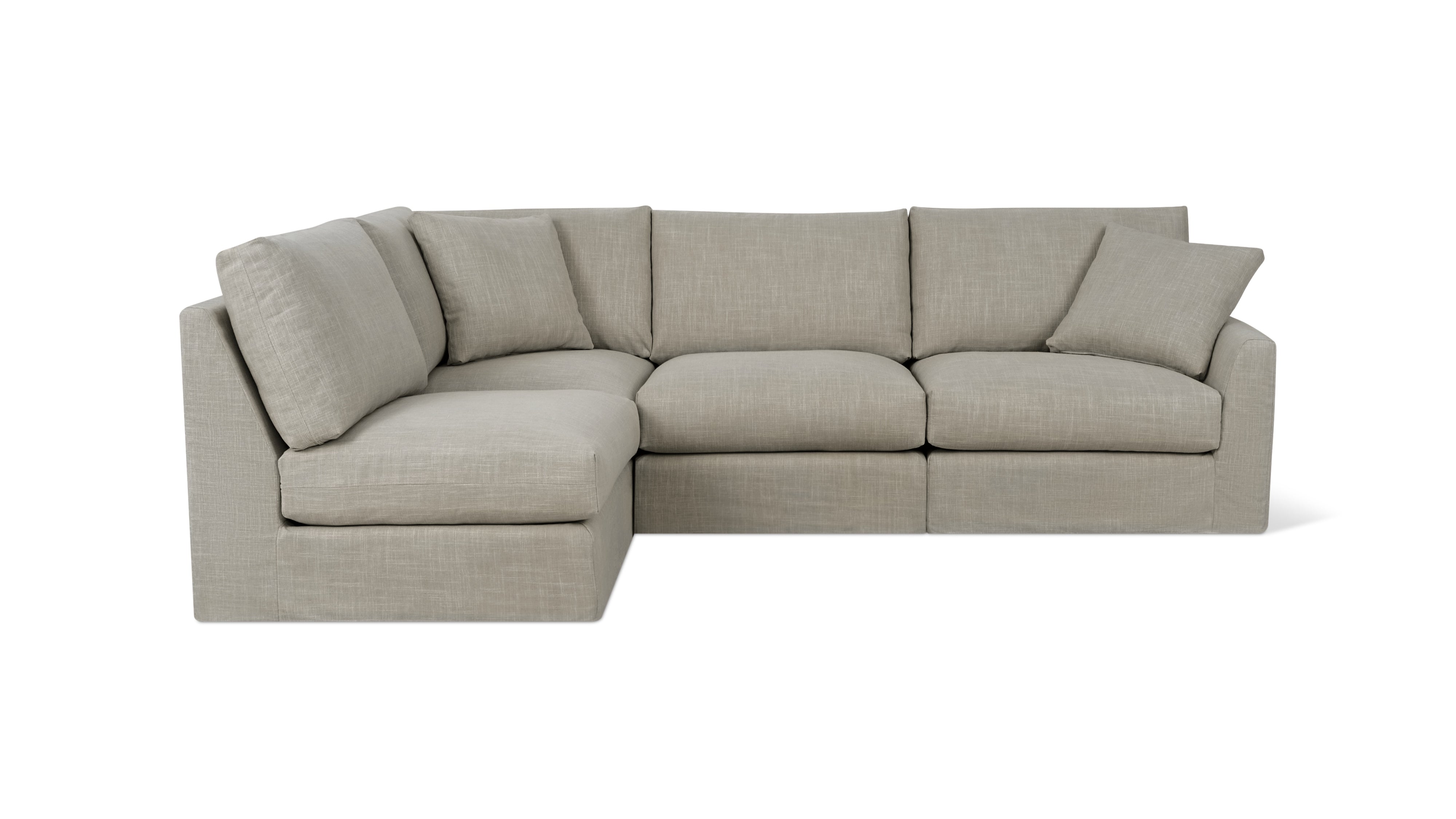 Breeze 4-Piece Modular Sectional Left, Standard, Light Pebble