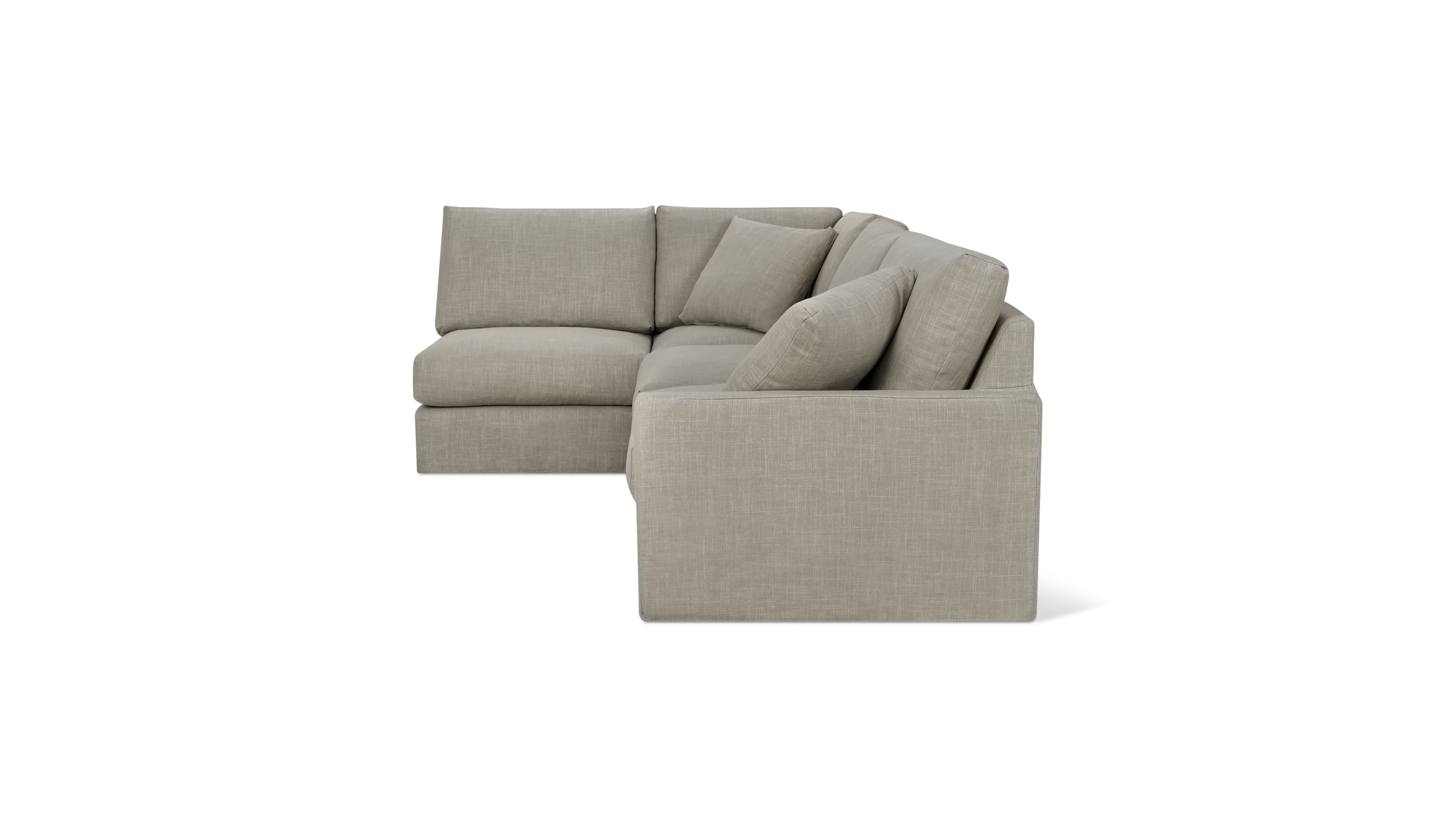 Breeze 4-Piece Modular Sectional Left, Standard, Light Pebble