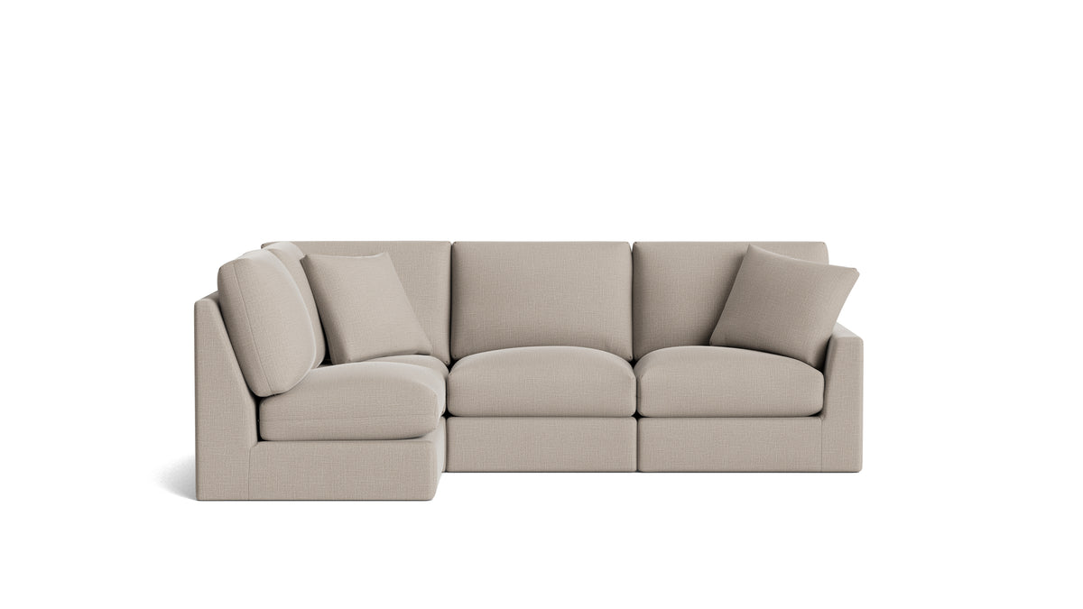 Breeze 4-Piece Modular Sectional Left, Standard, Light Pebble