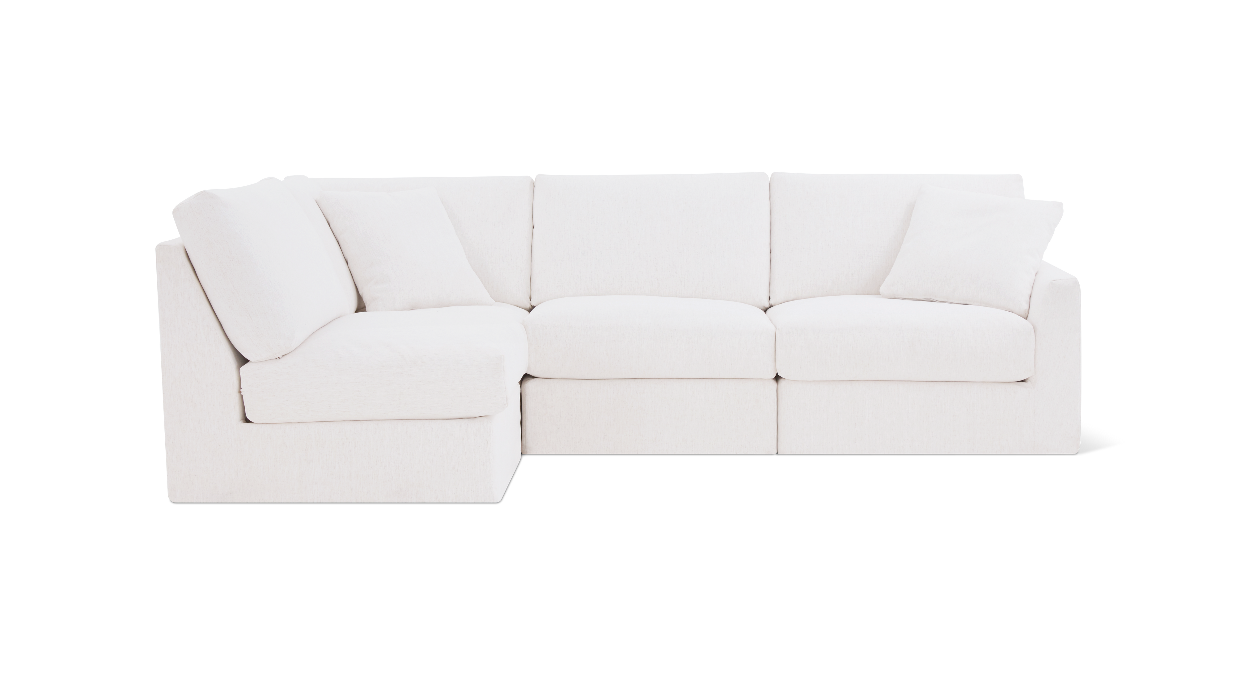 Breeze 4-Piece Modular Sectional Left, Standard, Nomad Snow