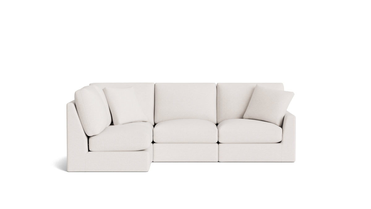 Breeze 4-Piece Modular Sectional Left, Standard, Nomad Snow
