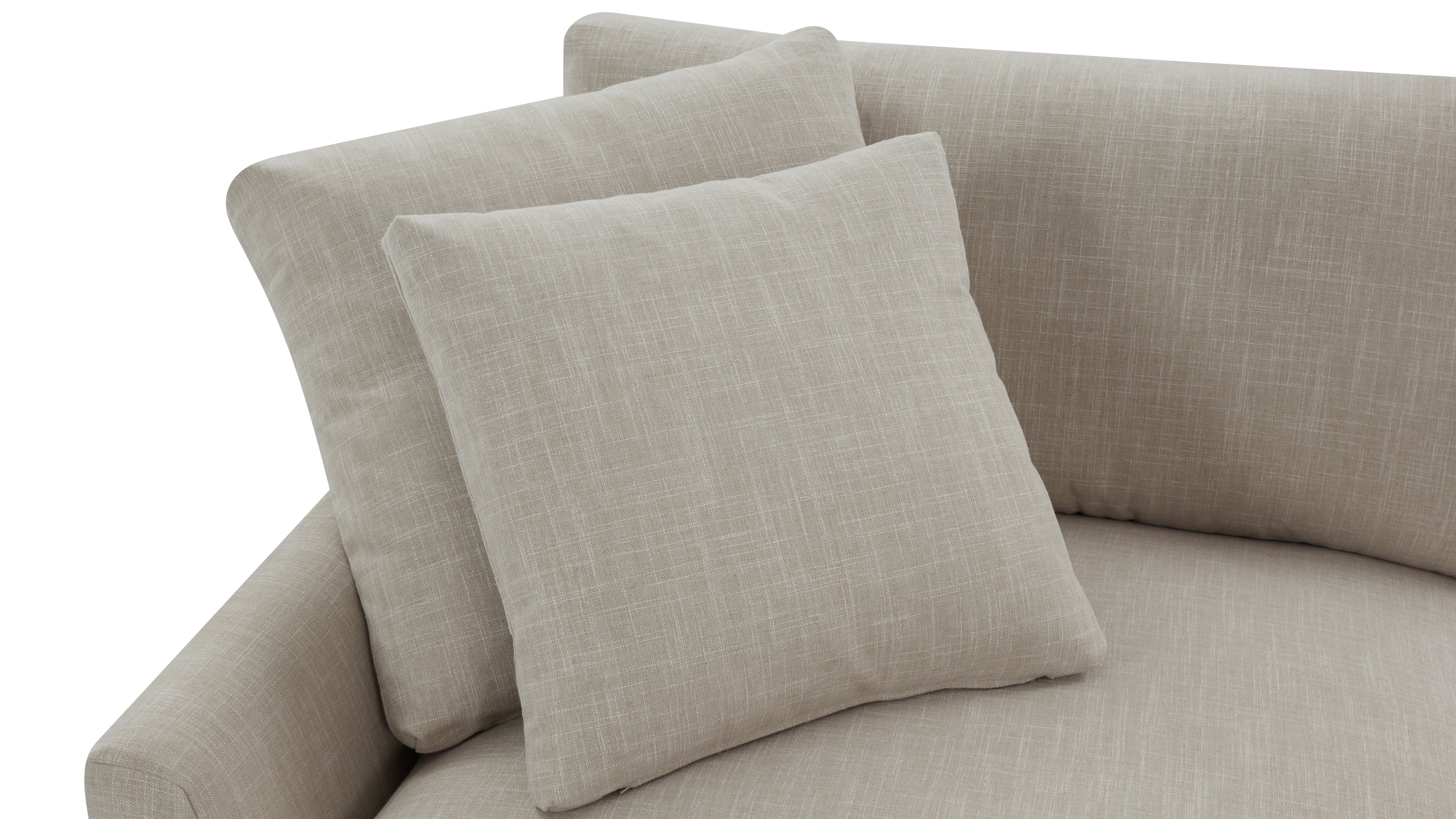 Breeze 4-Piece Modular Sectional Right, Large, Light Pebble