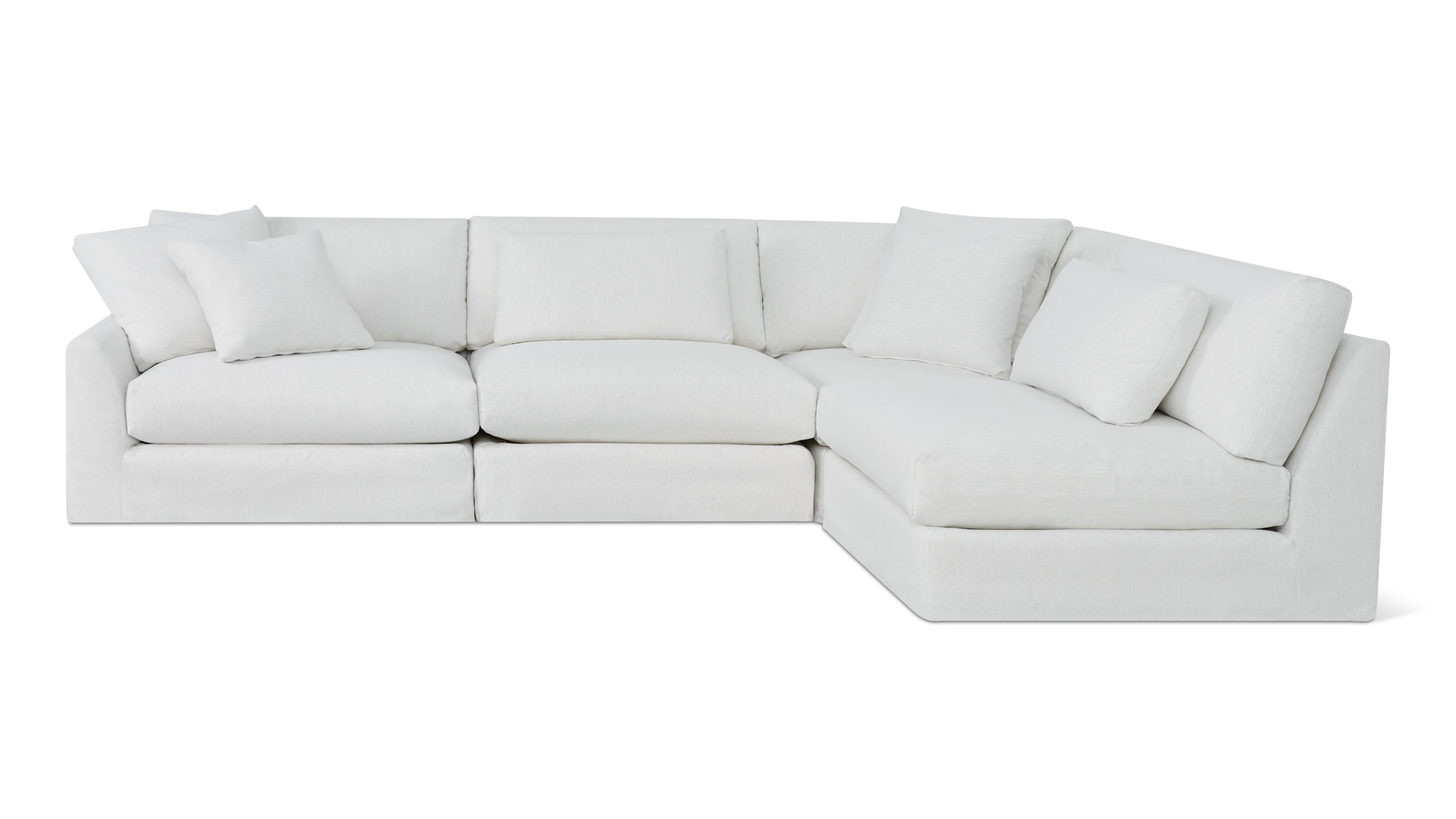 Breeze 4-Piece Modular Sectional Right, Large, Nomad Snow