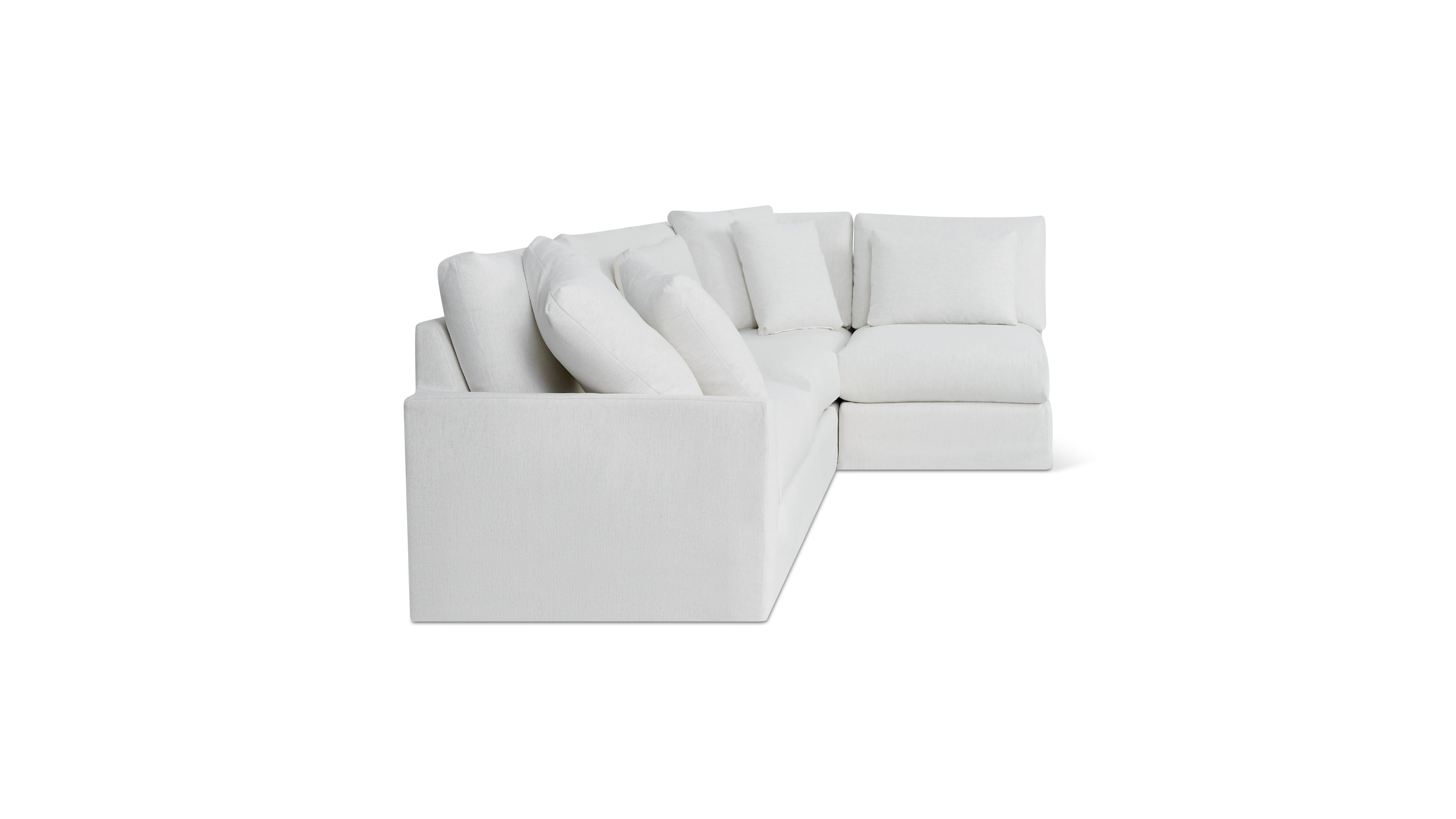 Breeze 4-Piece Modular Sectional Right, Large, Nomad Snow
