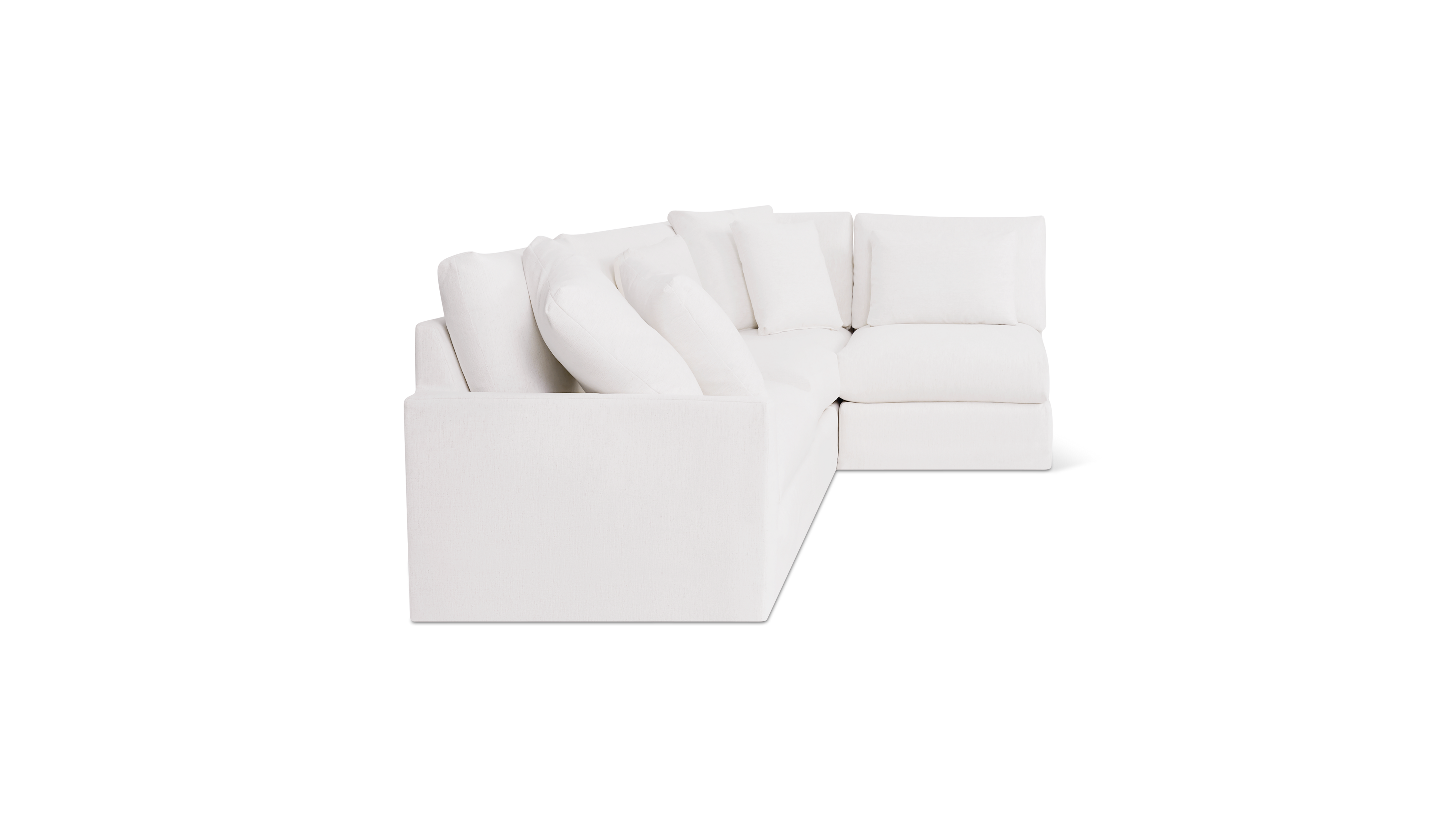 Breeze 4-Piece Modular Sectional Right, Large, Nomad Snow