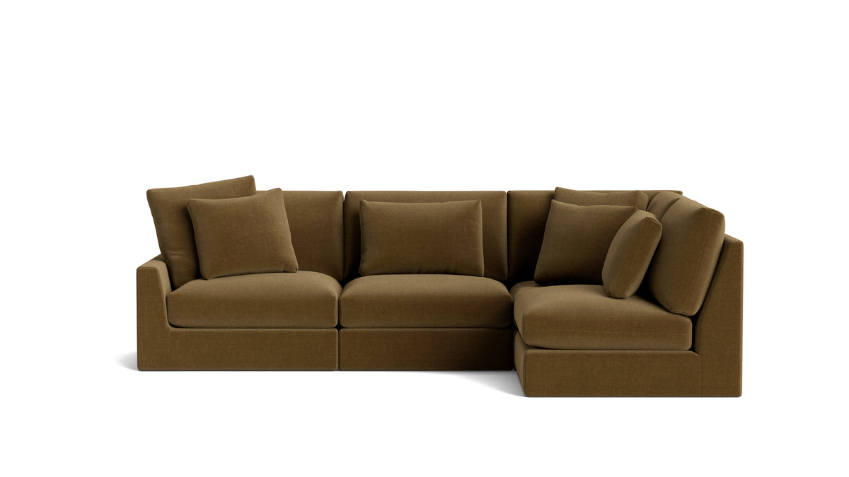 Breeze 4-Piece Modular Sectional Right, Large, Bronze
