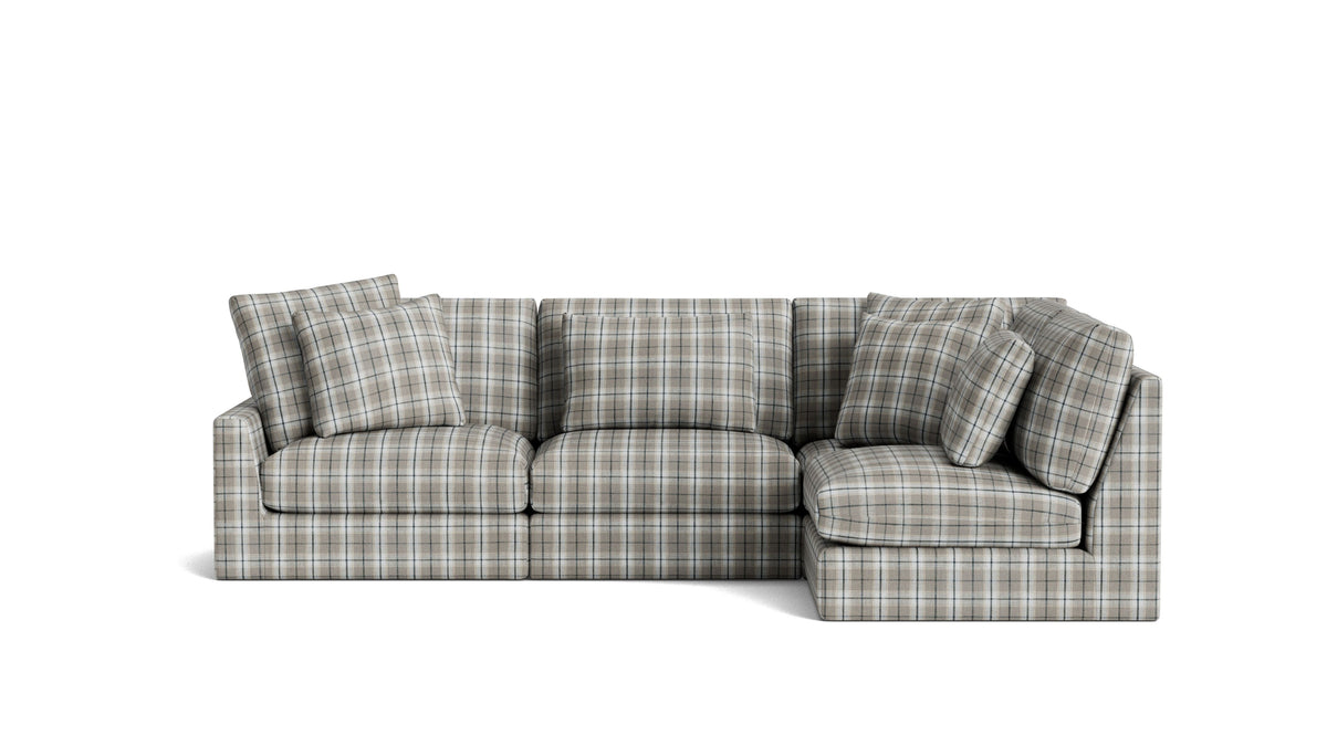 Breeze 4-Piece Modular Sectional Right, Large, Hudson Check_image