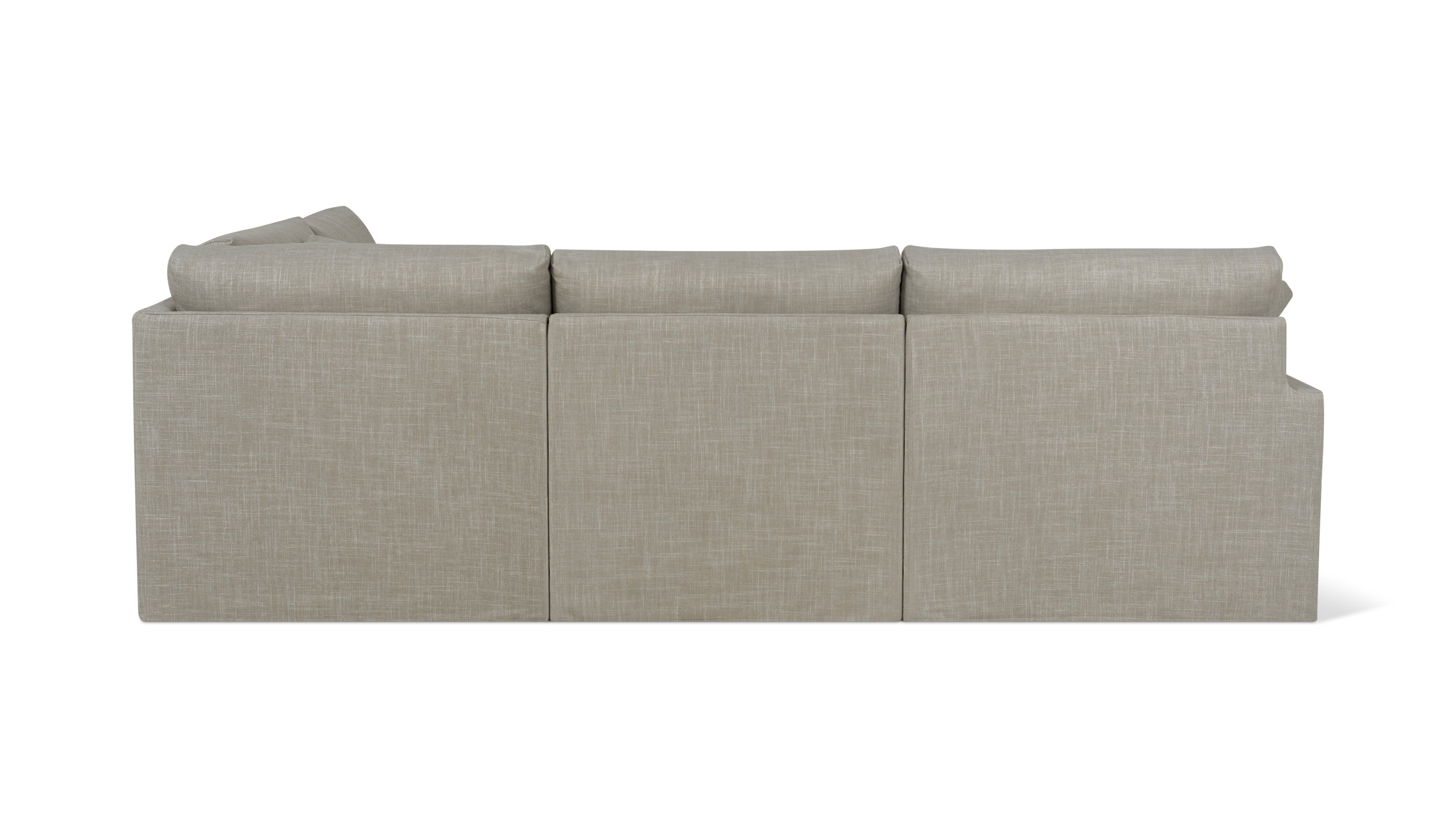 Breeze 4-Piece Modular Sectional Right, Standard, Light Pebble