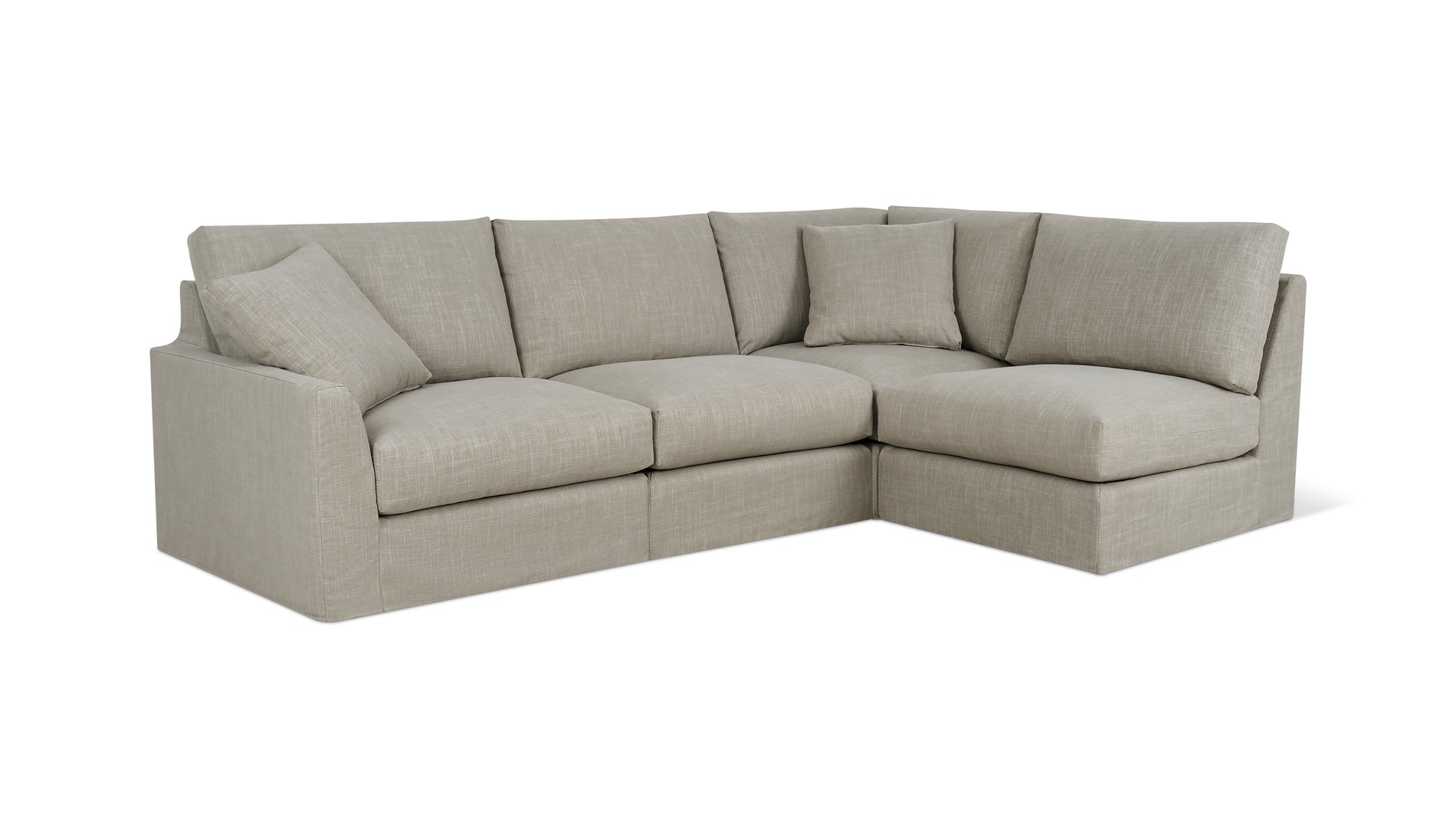 Breeze 4-Piece Modular Sectional Right, Standard, Light Pebble_image