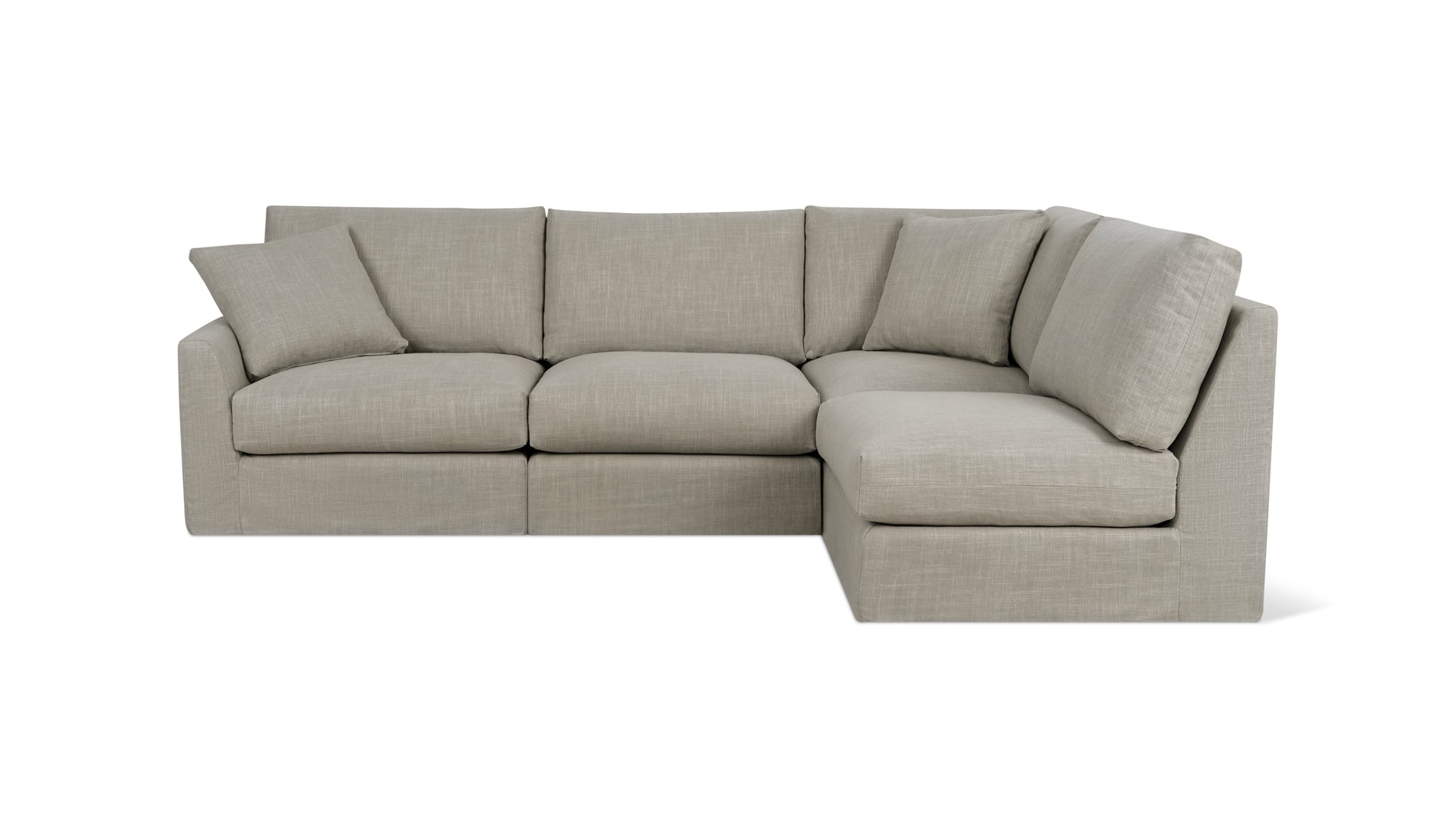 Breeze 4-Piece Modular Sectional Right, Standard, Light Pebble_image