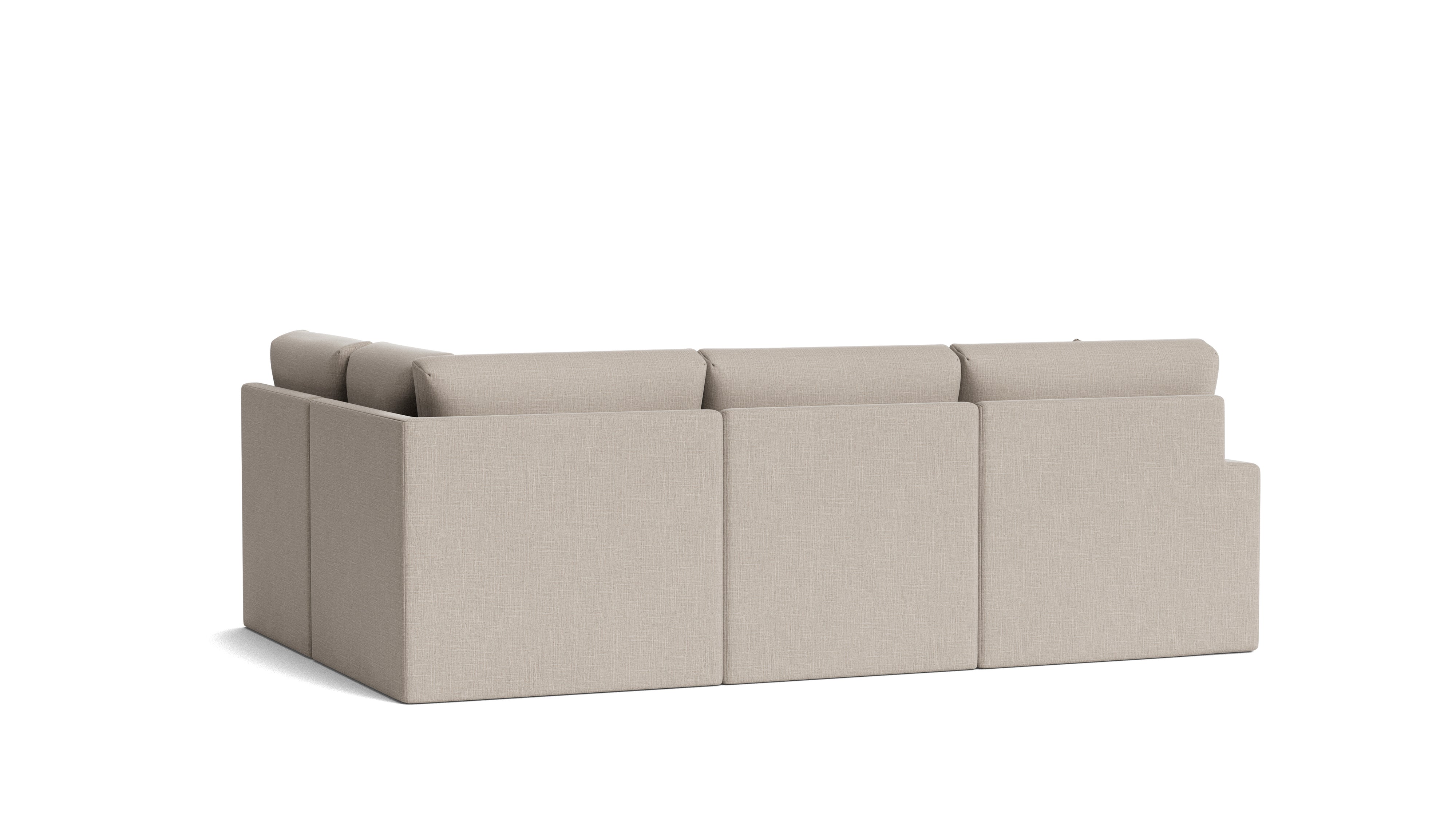 Breeze 4-Piece Modular Sectional Right, Standard, Light Pebble