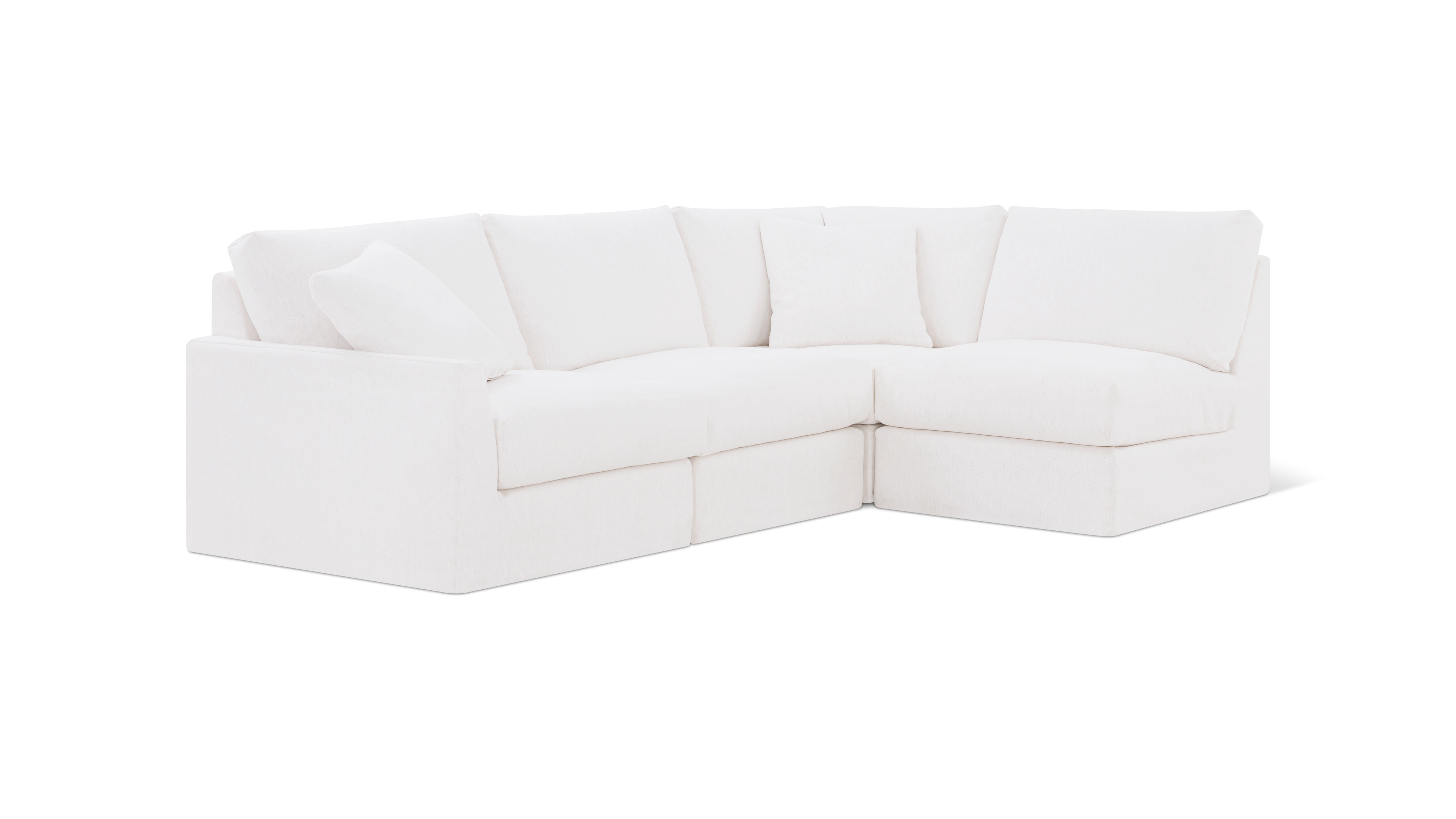 Breeze 4-Piece Modular Sectional Right, Standard, Nomad Snow