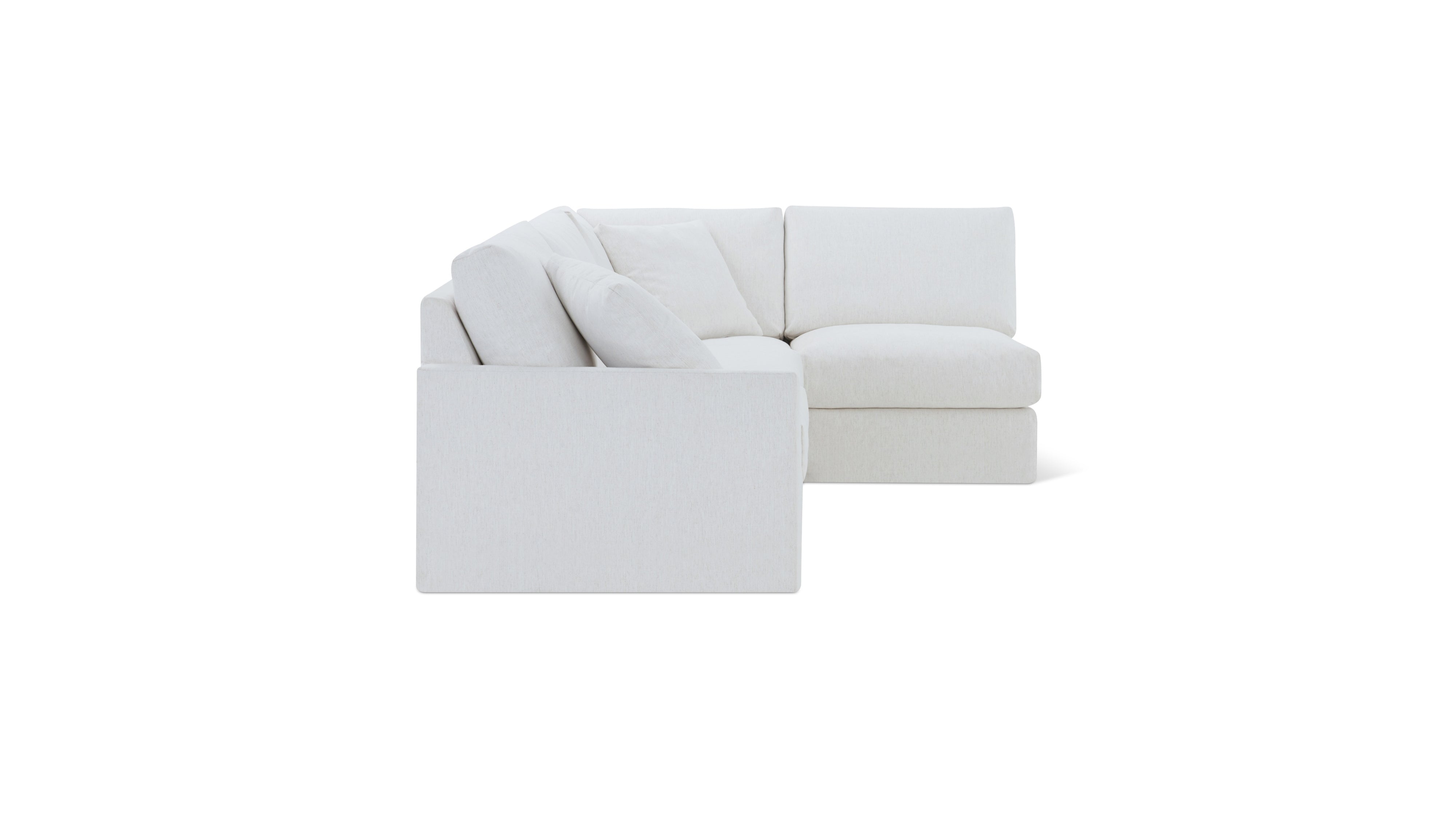 Breeze 4-Piece Modular Sectional Right, Standard, Nomad Snow