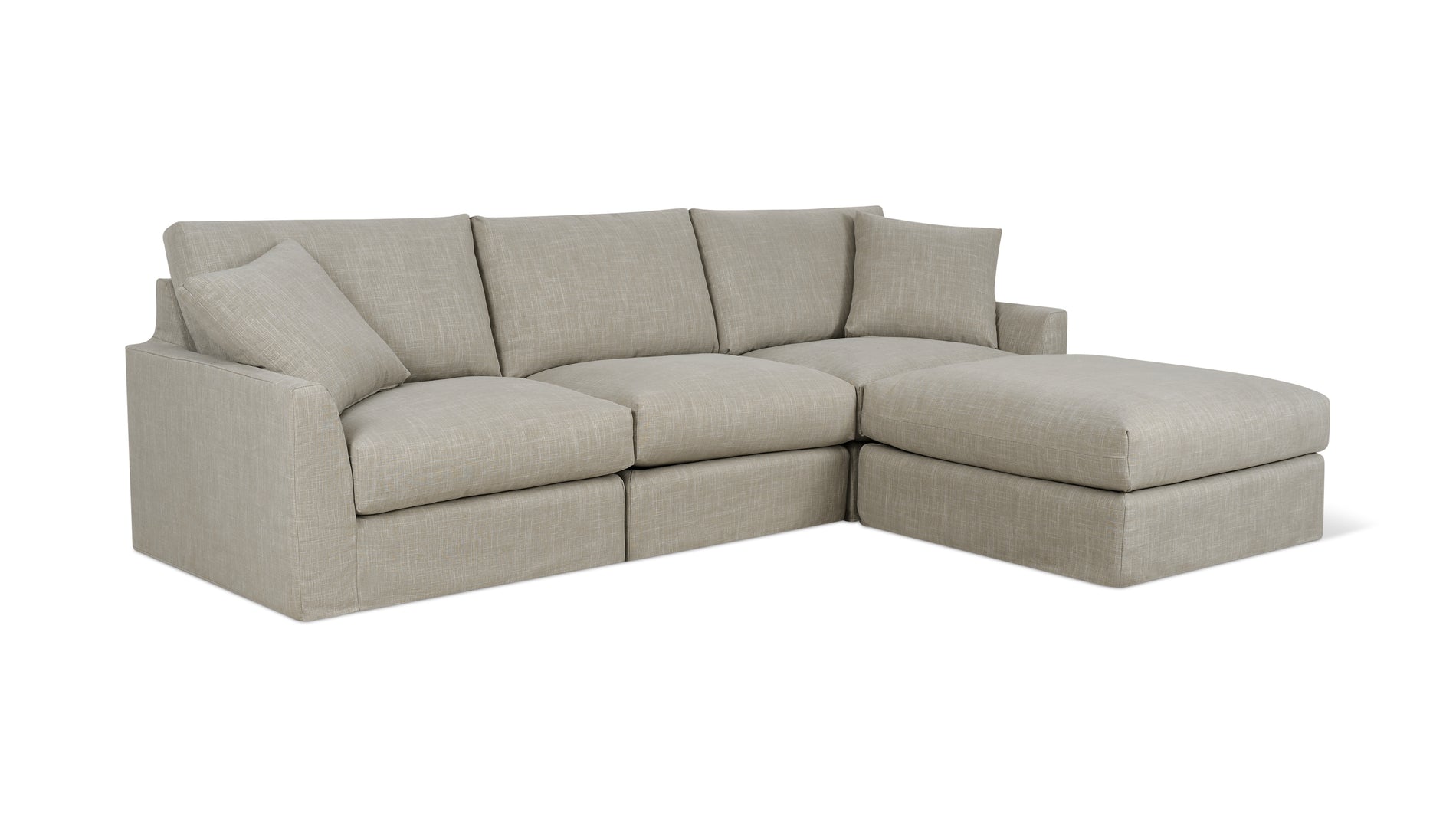 Breeze 4-Piece Modular Sectional, Standard, Light Pebble_image
