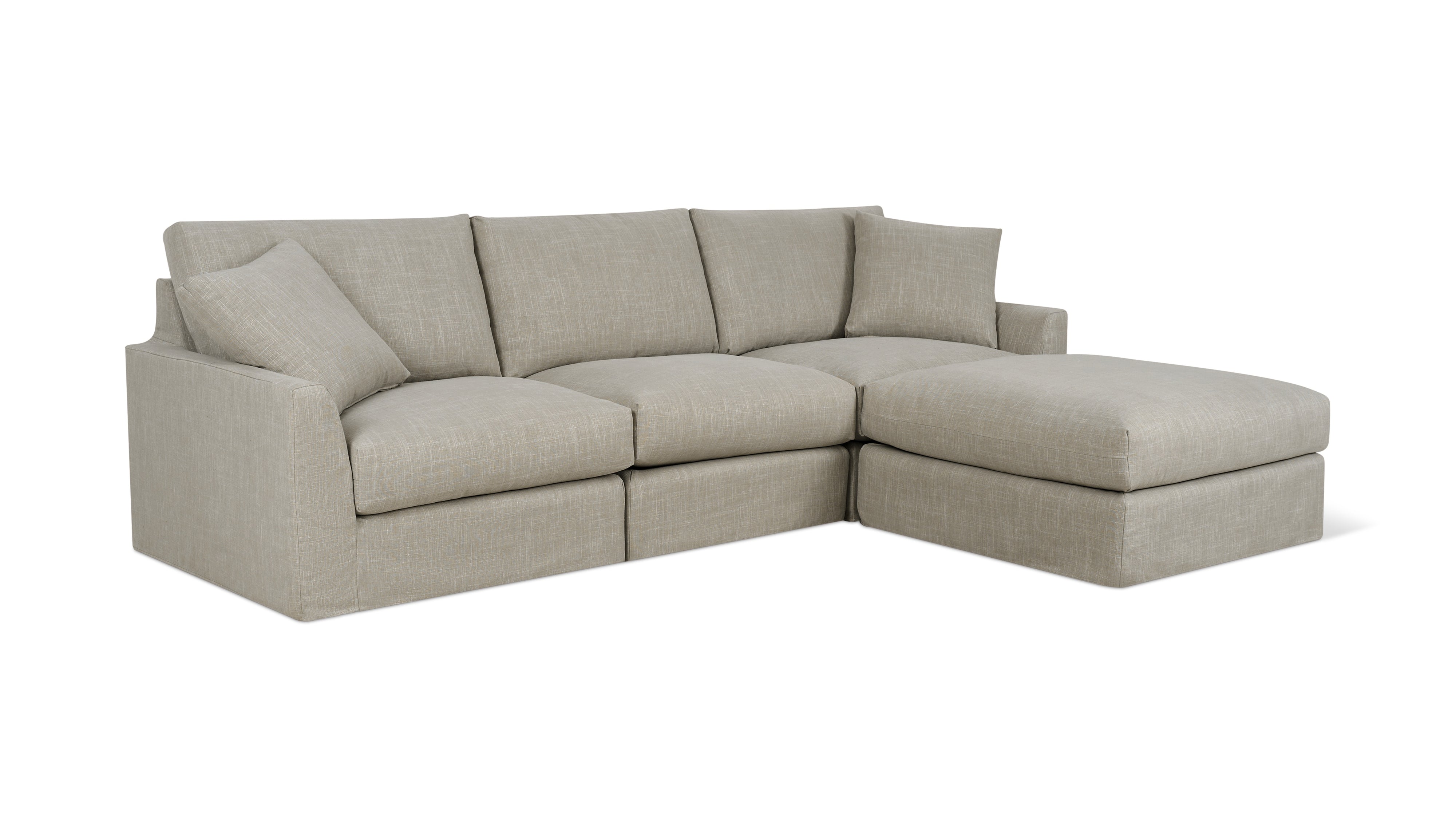 Breeze 4-Piece Modular Sectional, Standard, Light Pebble