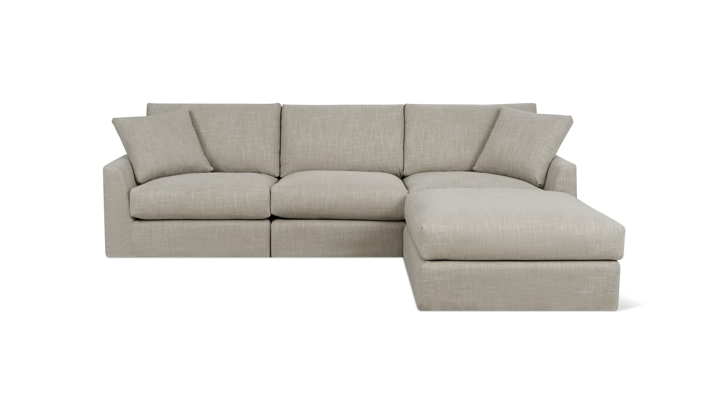 Breeze 4-Piece Modular Sectional, Standard, Light Pebble