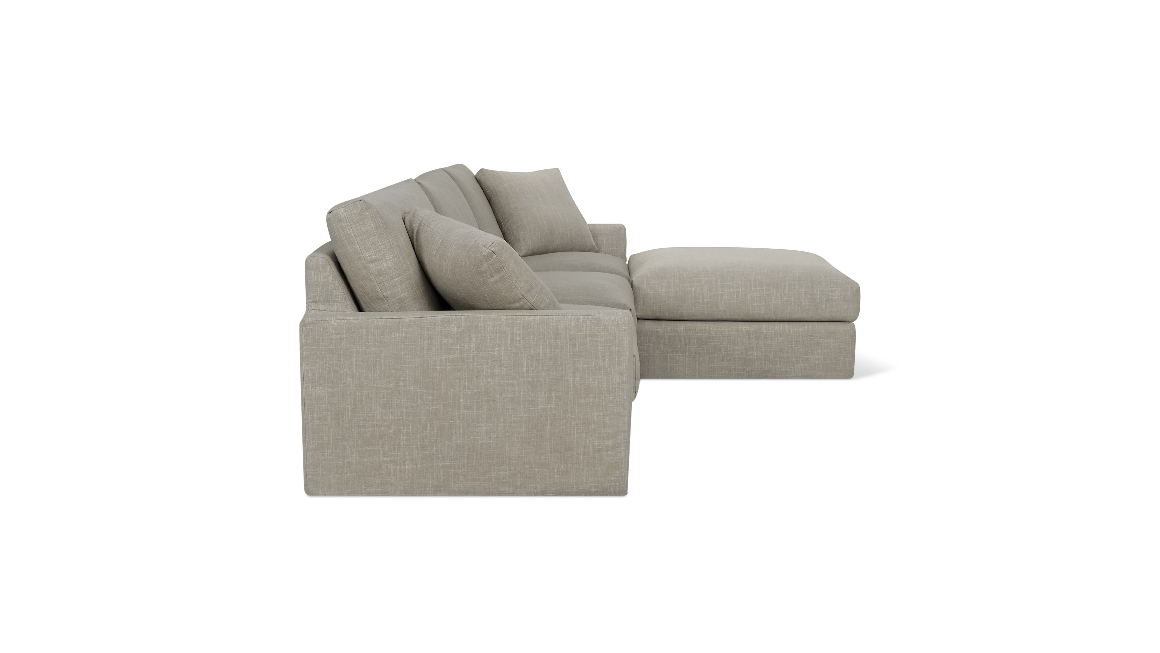 Breeze 4-Piece Modular Sectional, Standard, Light Pebble