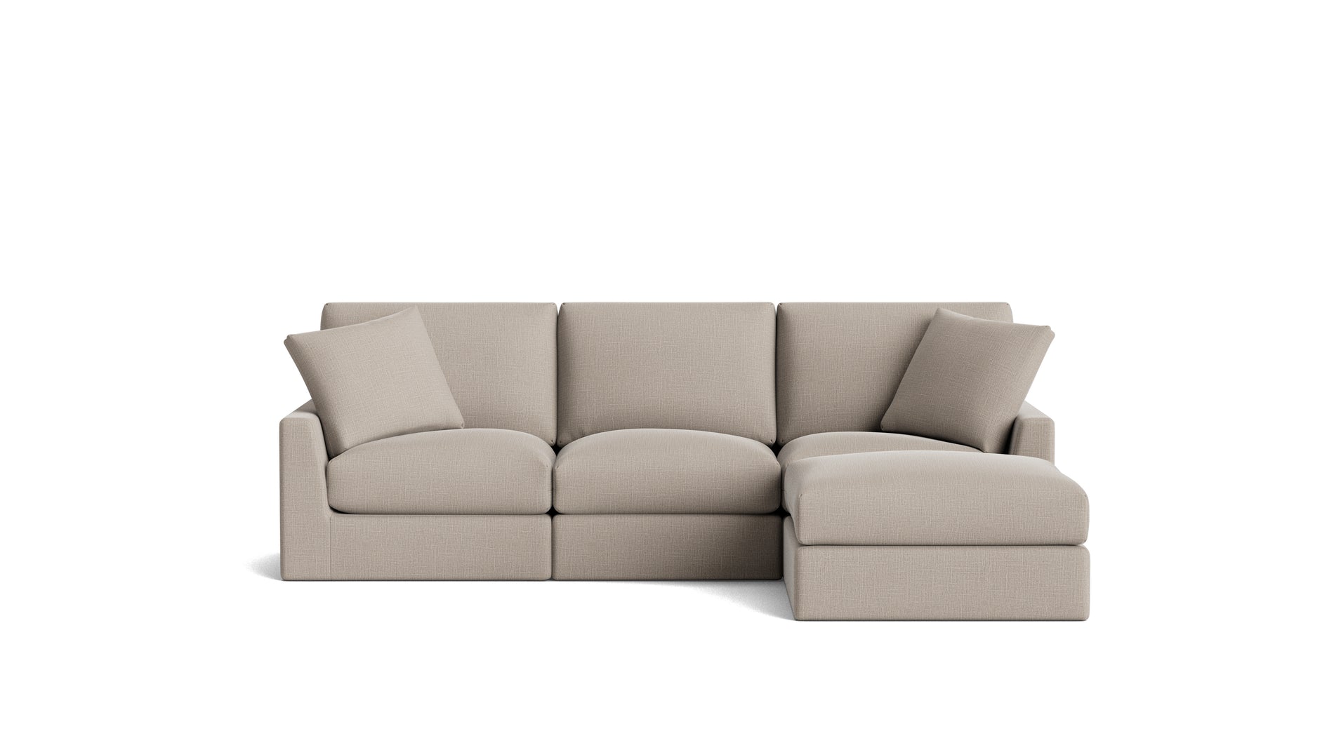 Breeze 4-Piece Modular Sectional, Standard, Light Pebble_image