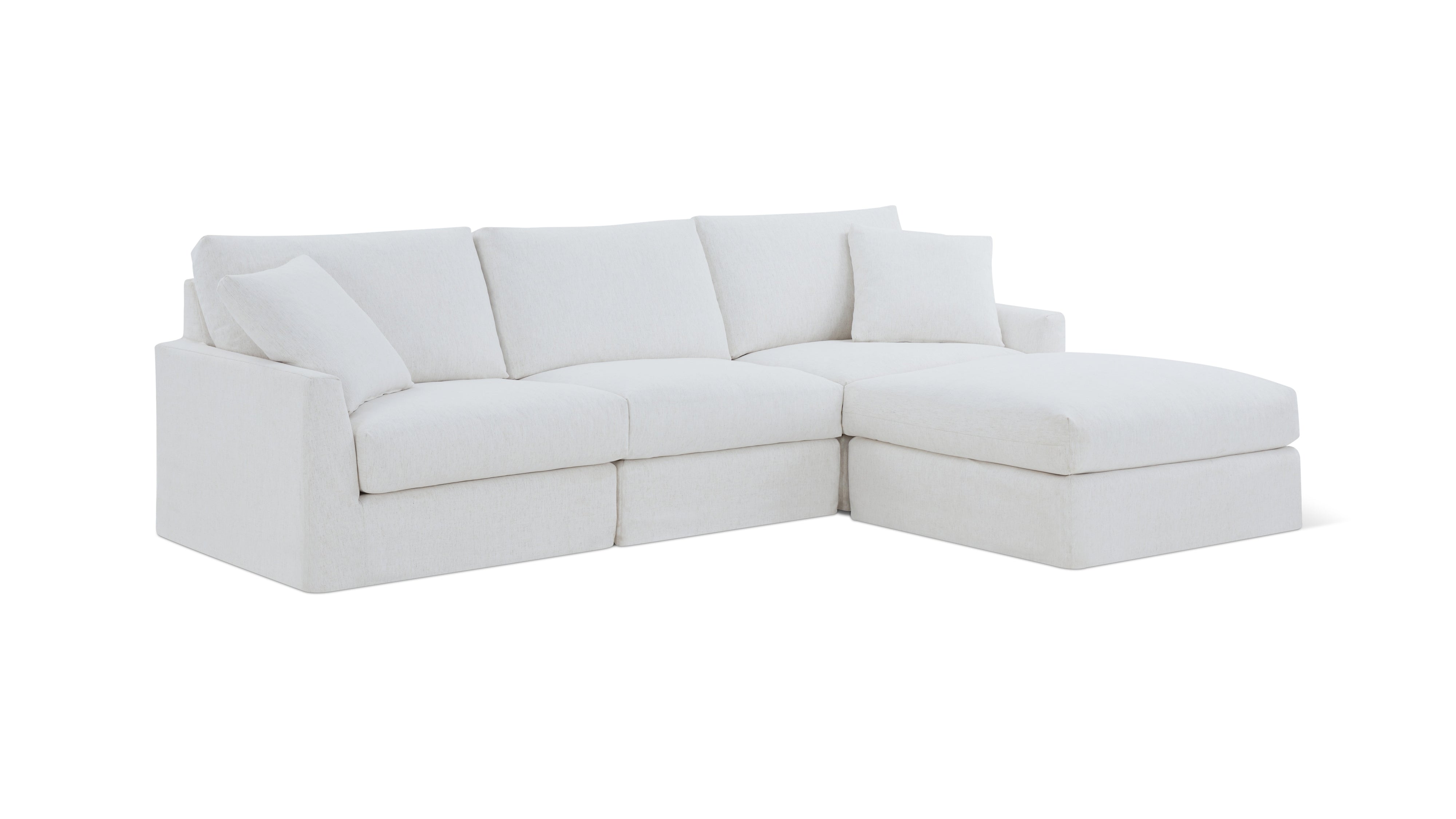 Breeze 4-Piece Modular Sectional, Standard, Nomad Snow