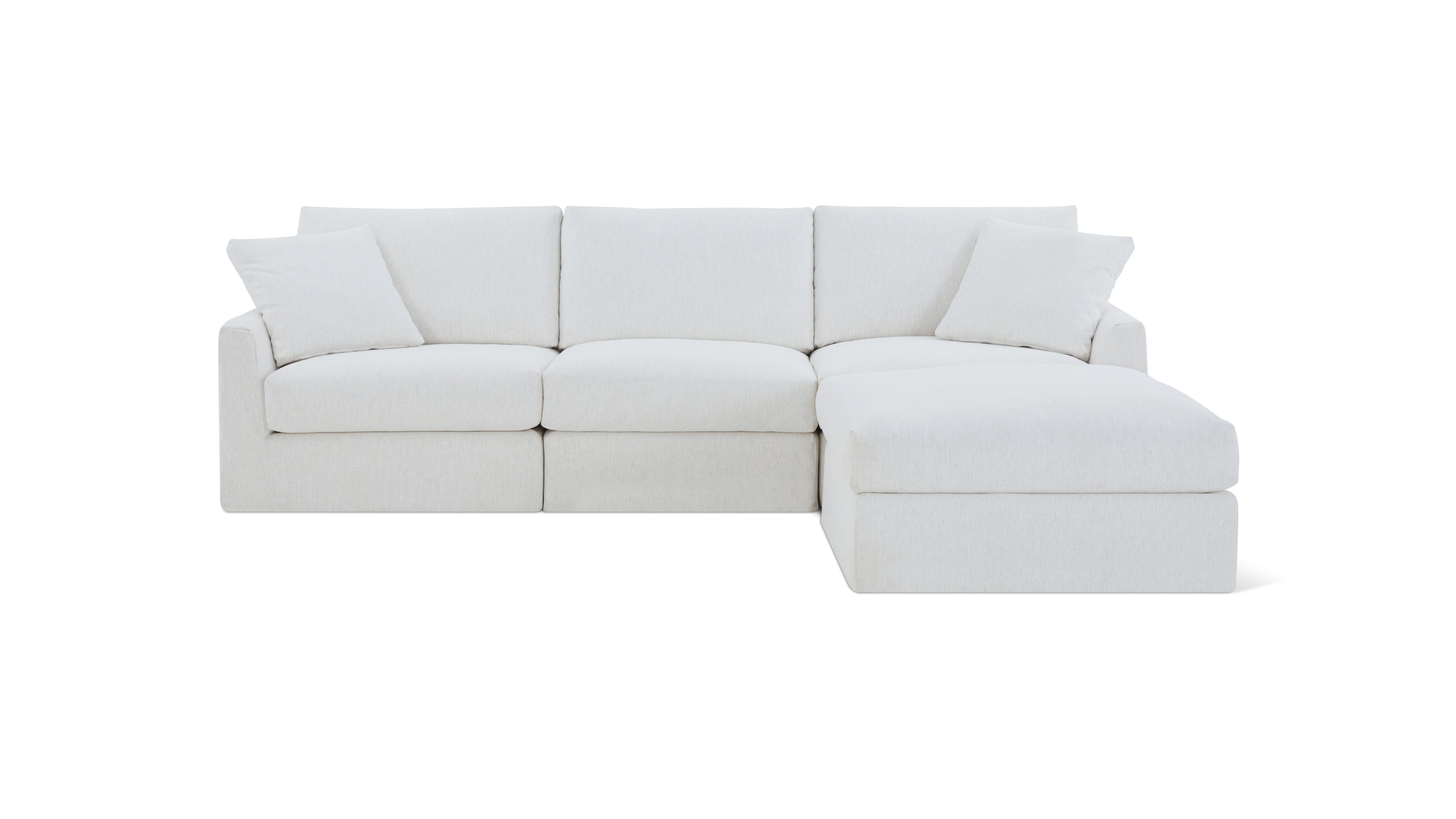 Breeze 4-Piece Modular Sectional, Standard, Nomad Snow