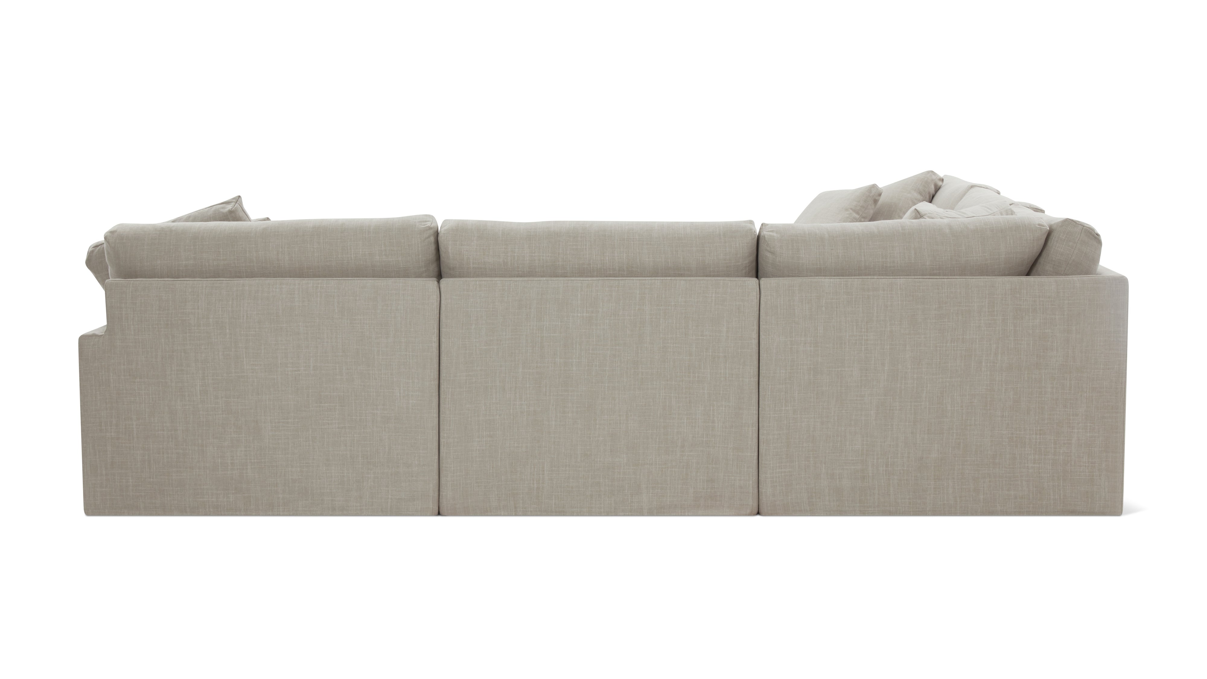 Breeze 5-Piece Modular Sectional Closed, Large, Light Pebble