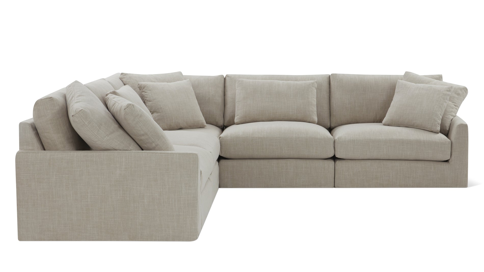 Breeze 5-Piece Modular Sectional Closed, Large, Light Pebble_image