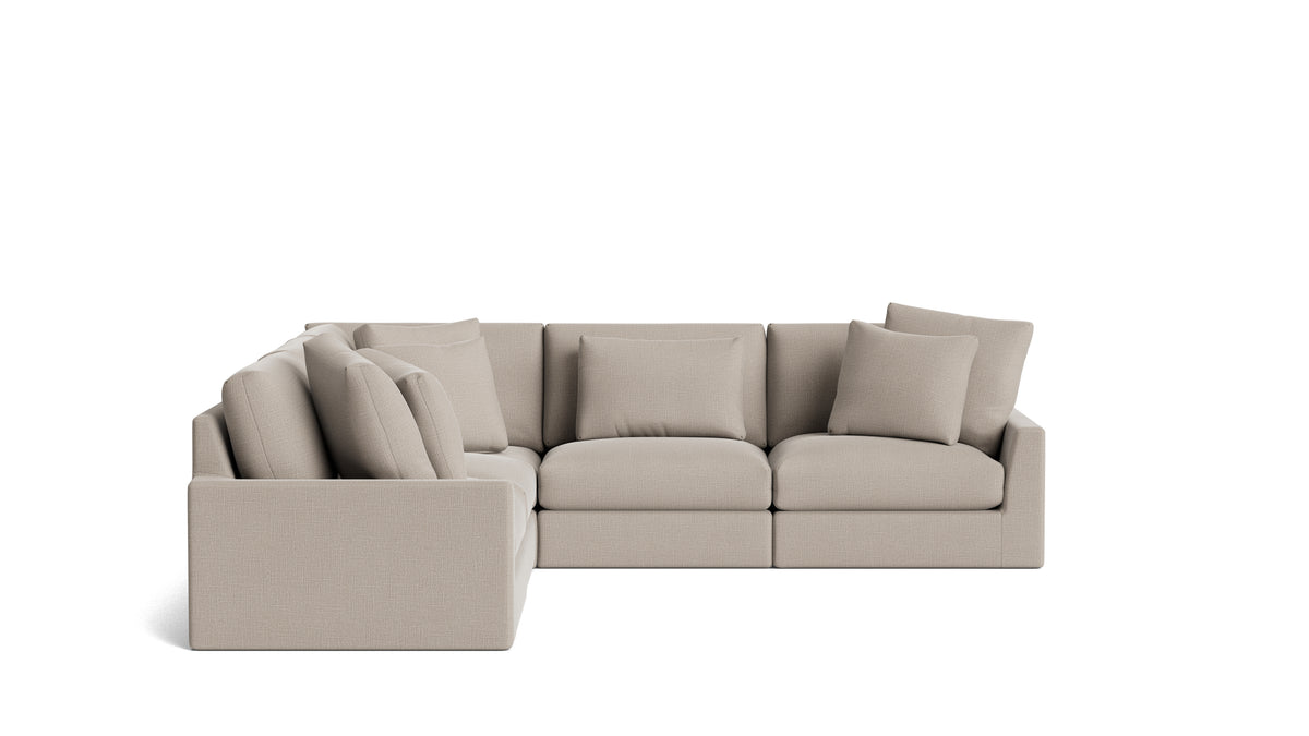 Breeze 5-Piece Modular Sectional Closed, Large, Light Pebble