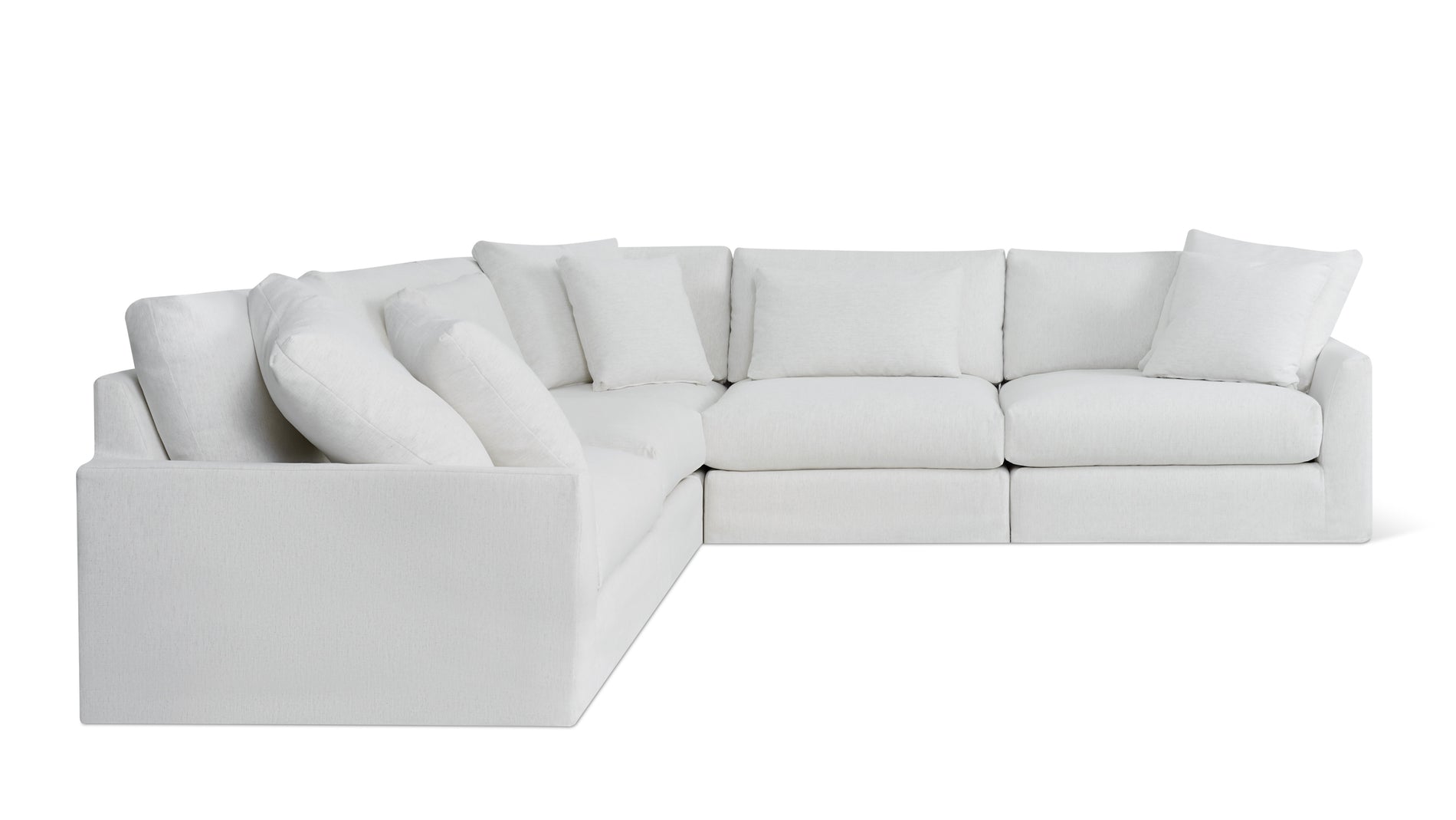 Breeze 5-Piece Modular Sectional Closed, Large, Nomad Snow_image