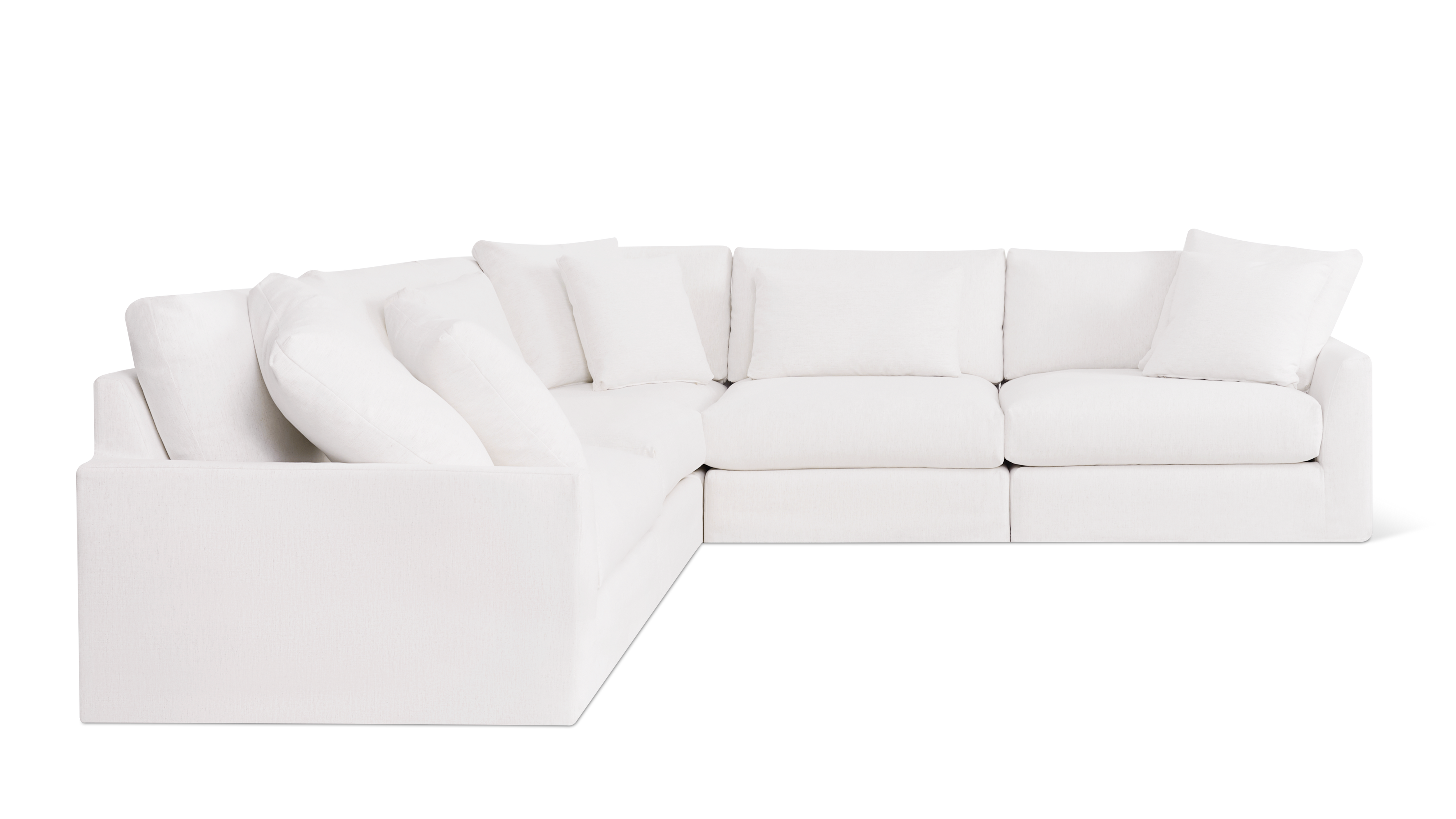 Breeze 5-Piece Modular Sectional Closed, Large, Nomad Snow
