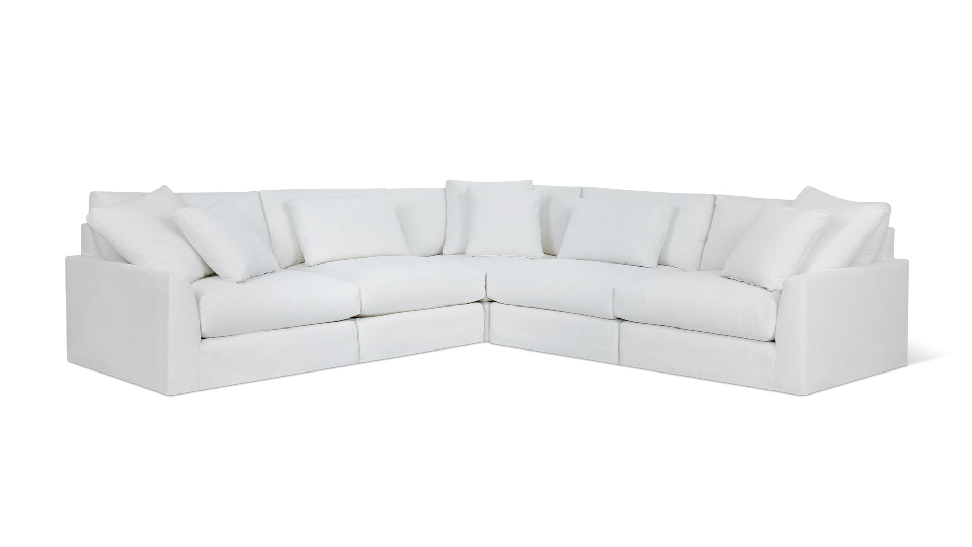 Breeze 5-Piece Modular Sectional Closed, Large, Nomad Snow_image