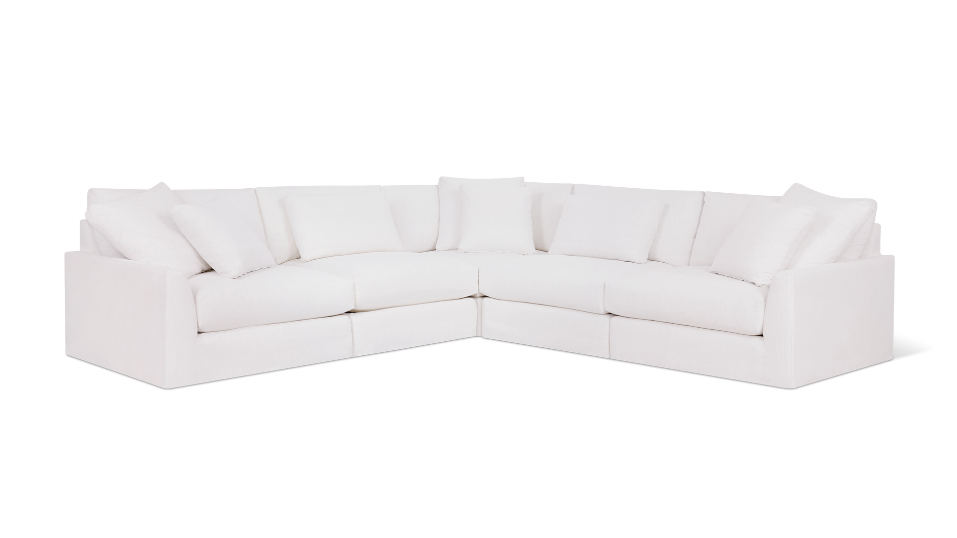 Breeze 5-Piece Modular Sectional Closed, Large, Nomad Snow_image