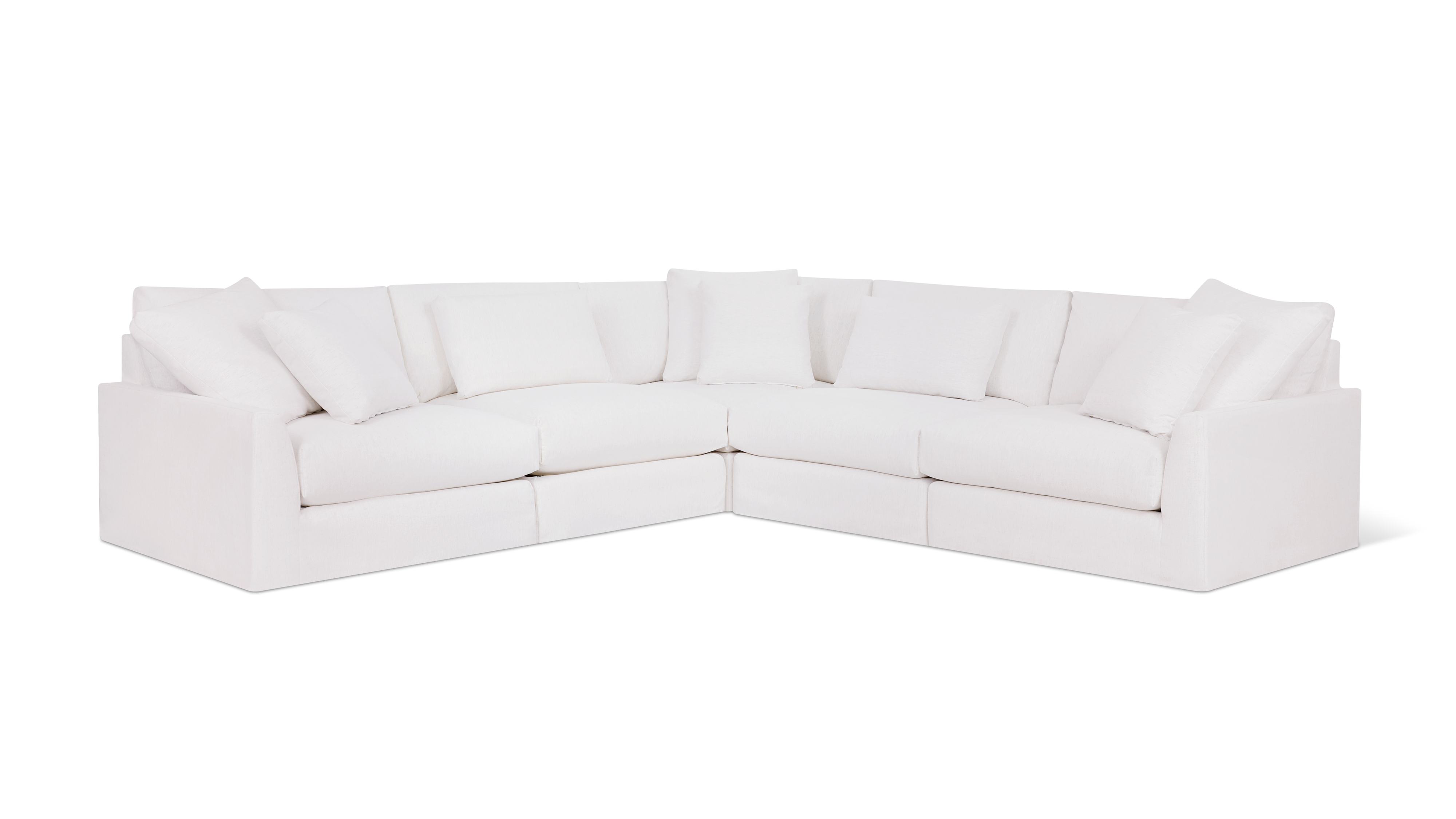 Breeze 5-Piece Modular Sectional Closed, Large, Nomad Snow