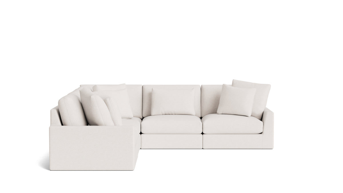 Breeze 5-Piece Modular Sectional Closed, Large, Nomad Snow