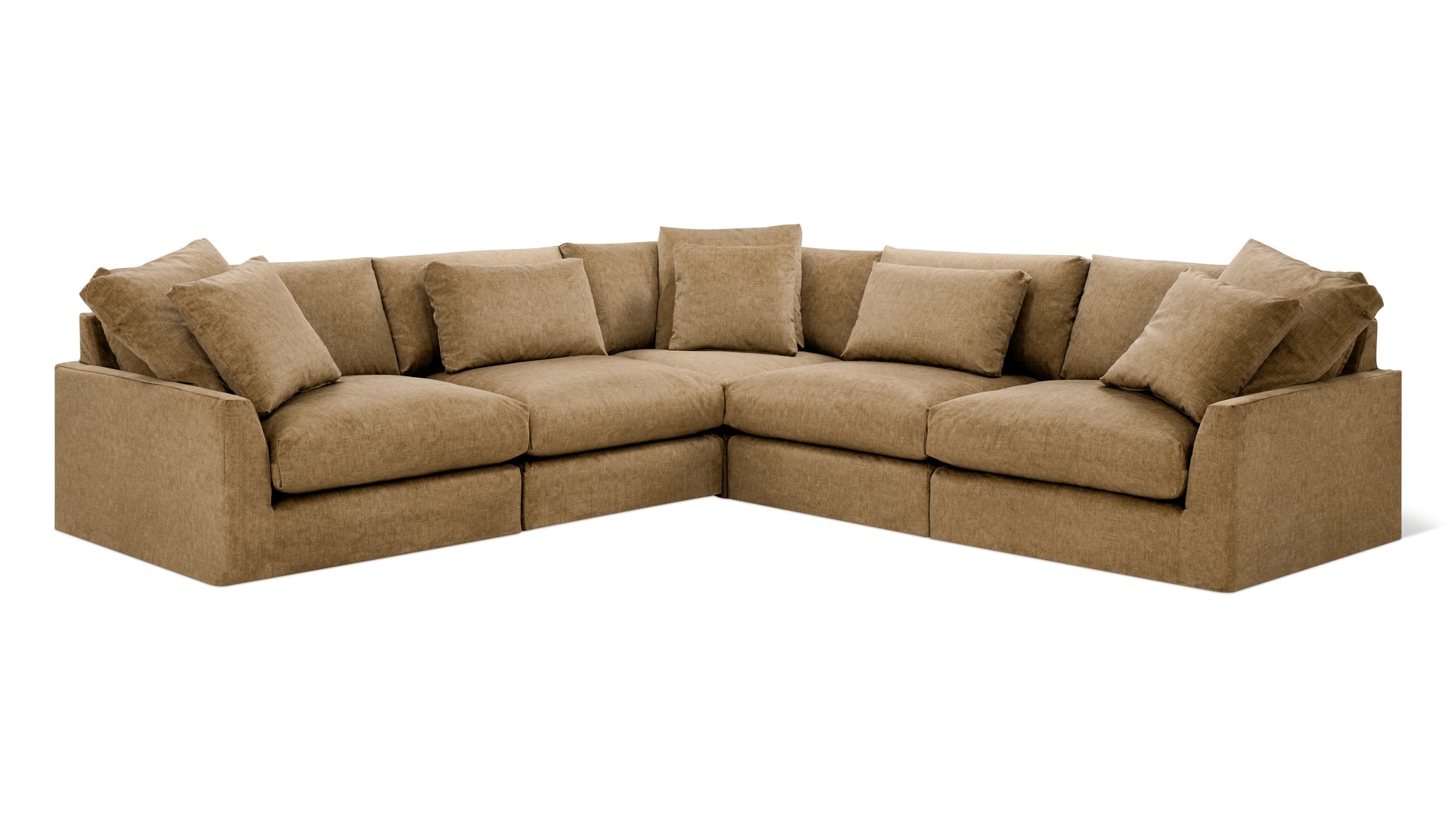 Breeze 5-Piece Modular Sectional Closed, Large, Bronze_image
