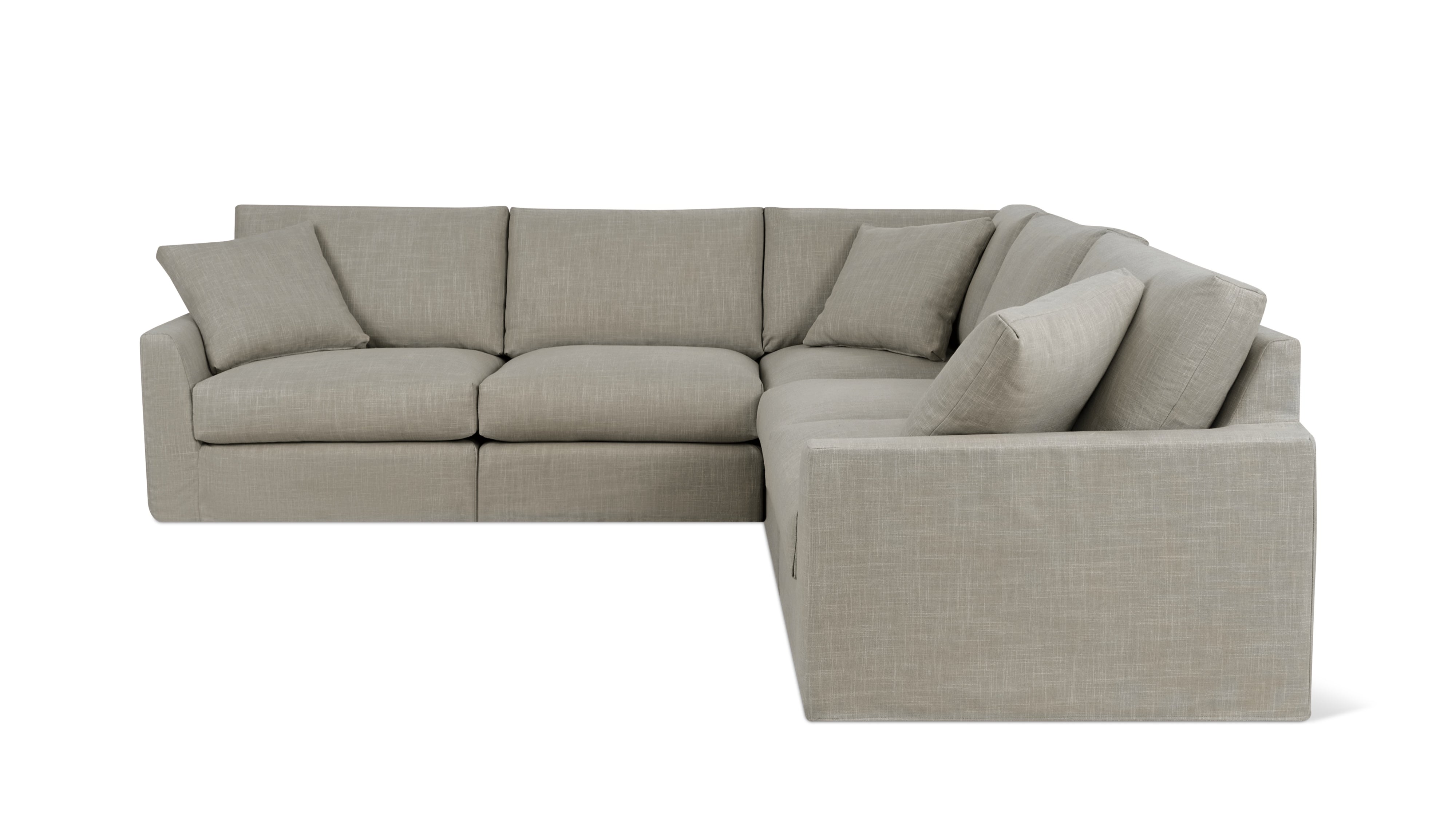 Breeze 5-Piece Modular Sectional Closed, Standard, Light Pebble