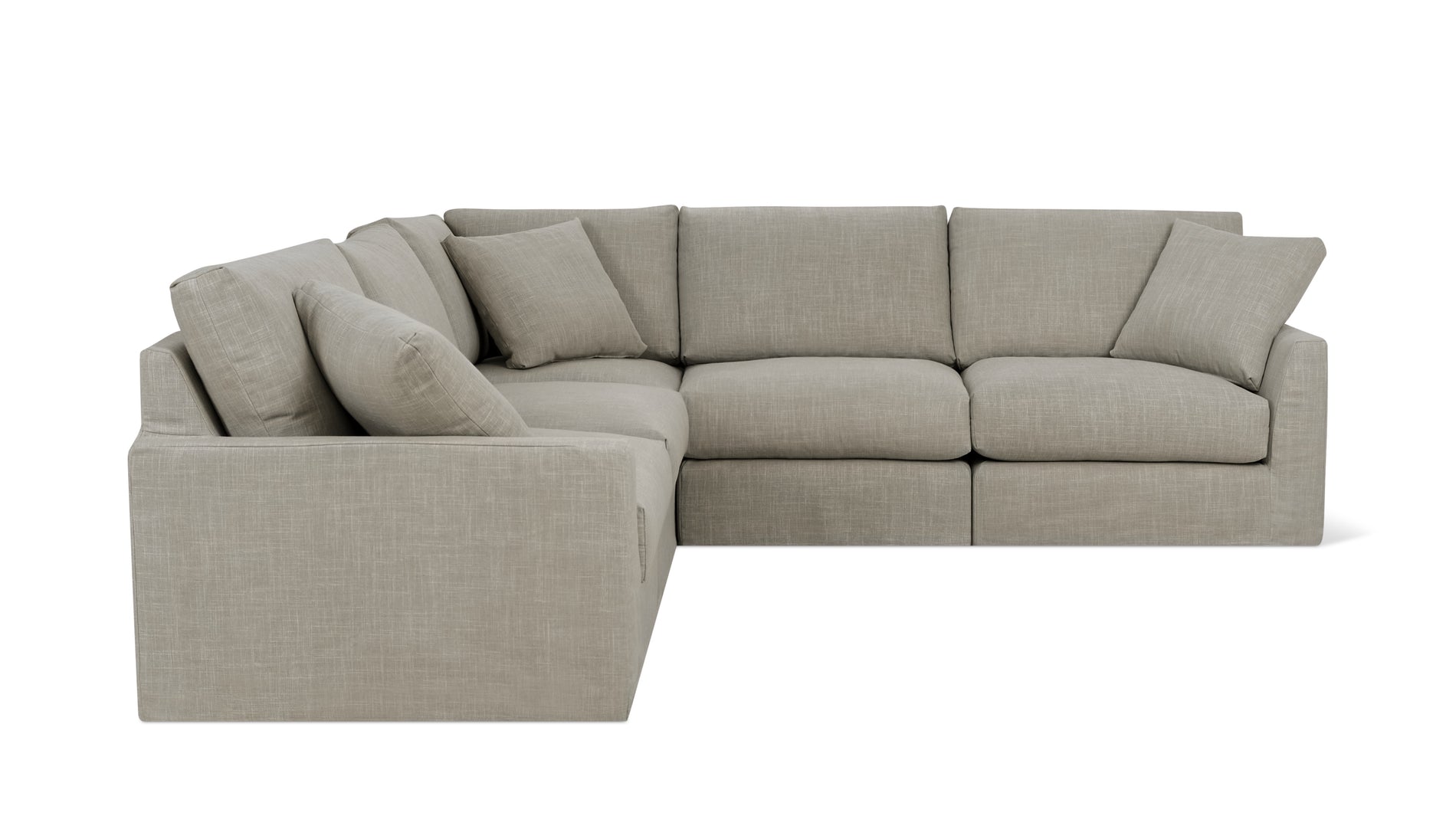 Breeze 5-Piece Modular Sectional Closed, Standard, Light Pebble_image