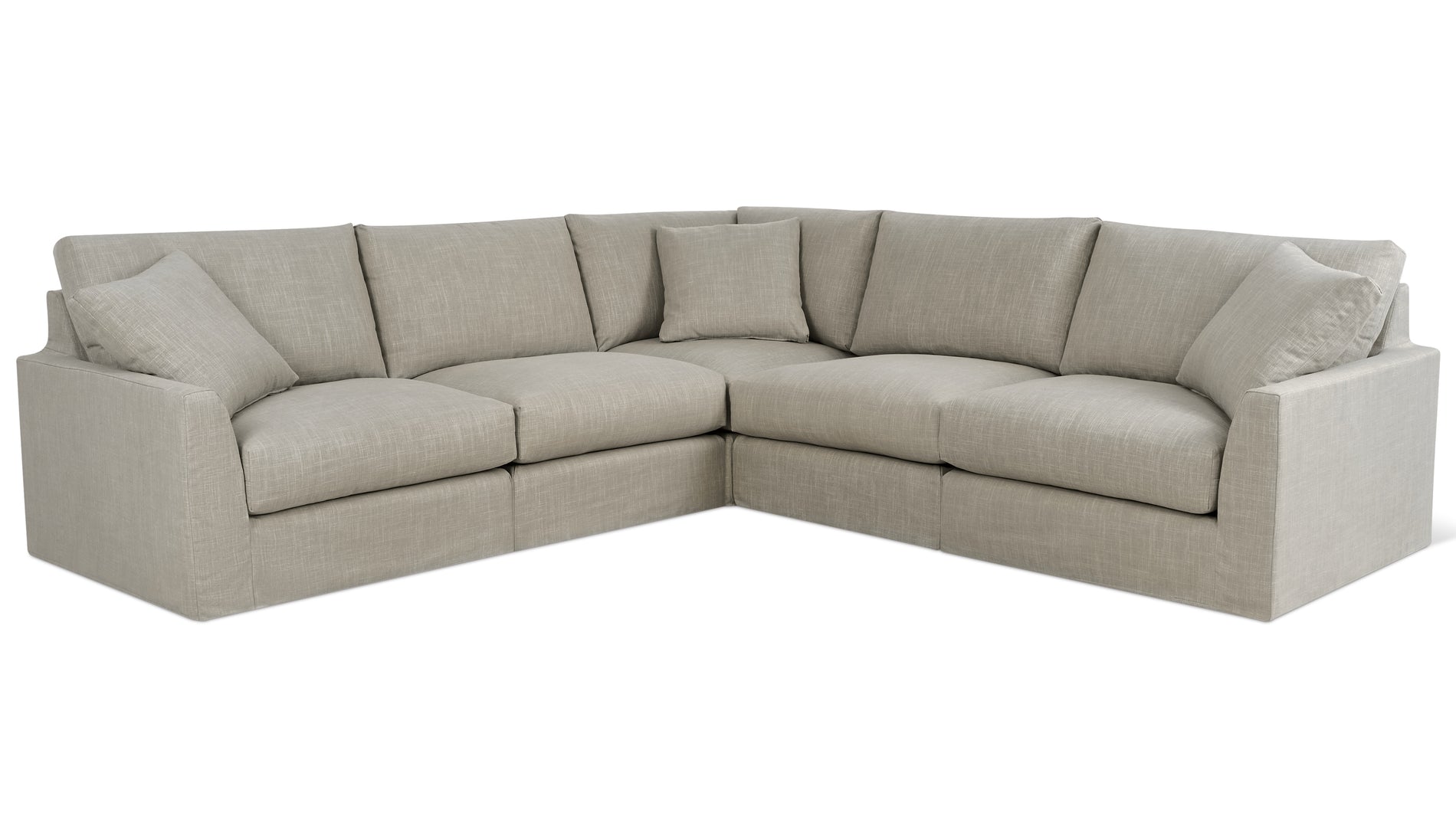 Breeze 5-Piece Modular Sectional Closed, Standard, Light Pebble_image