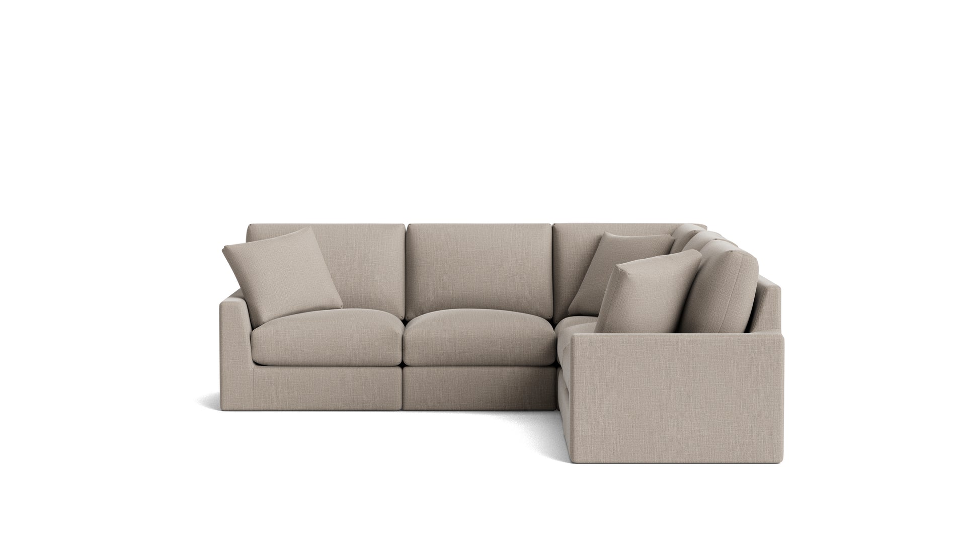 Breeze 5-Piece Modular Sectional Closed, Standard, Light Pebble_image