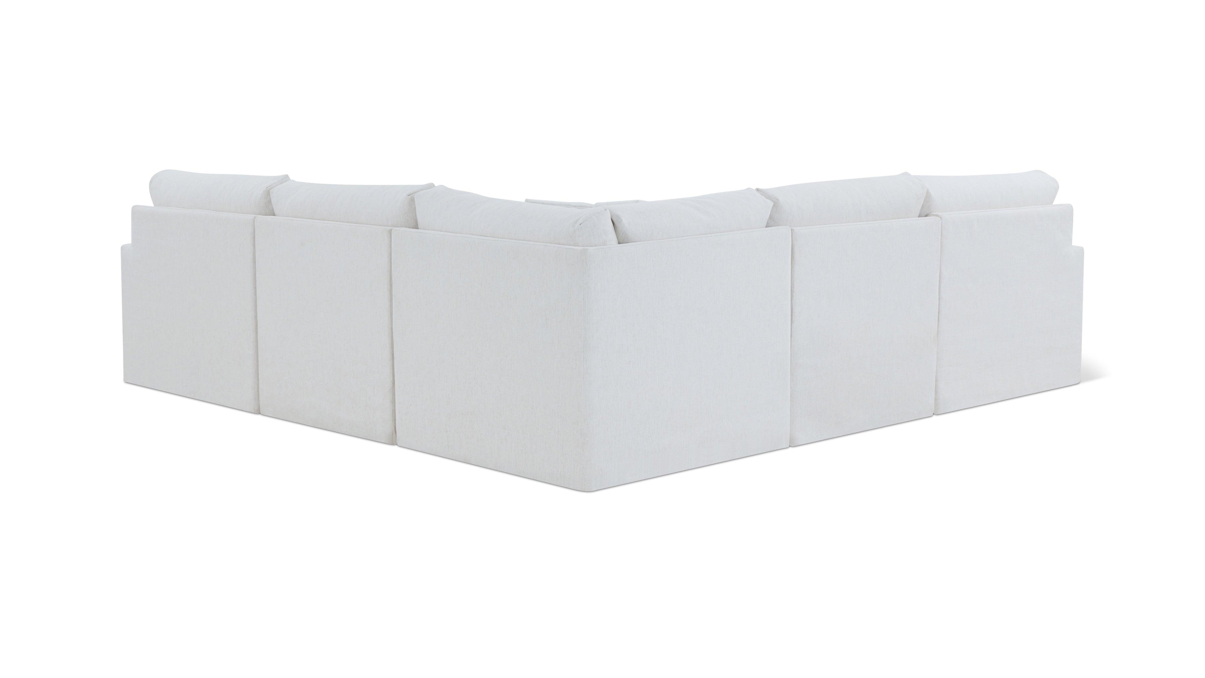 Breeze 5-Piece Modular Sectional Closed, Standard, Nomad Snow
