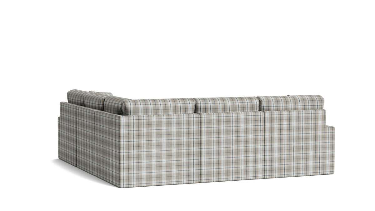 Breeze 5-Piece Modular Sectional Closed, Standard, Hudson Check