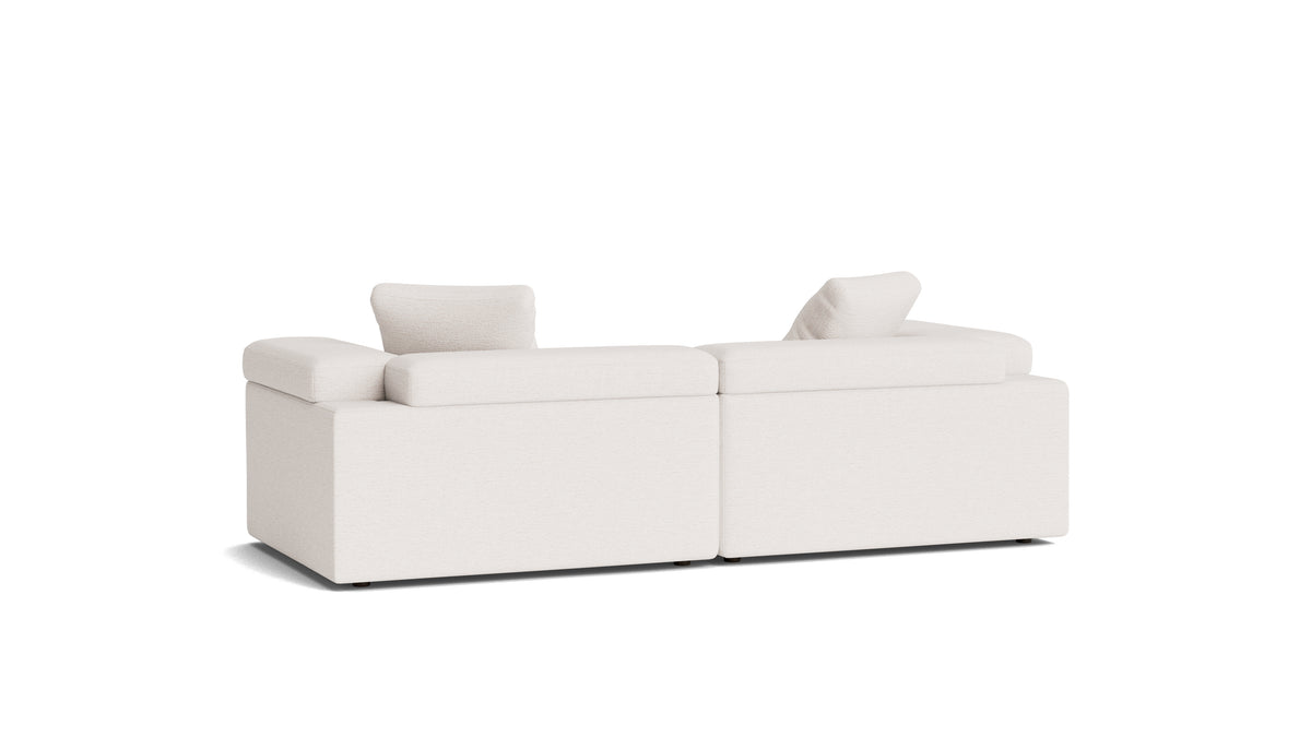 Saddle 2-Piece Modular Sofa, Nomad Snow