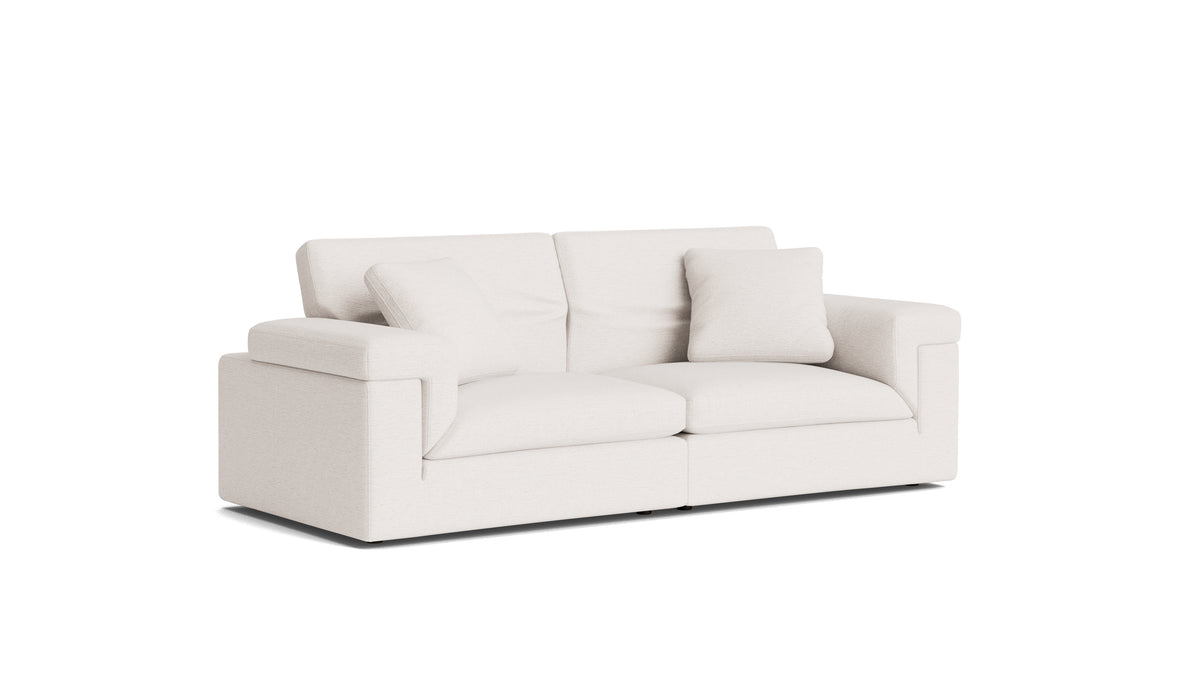 Saddle 2-Piece Modular Sofa, Nomad Snow
