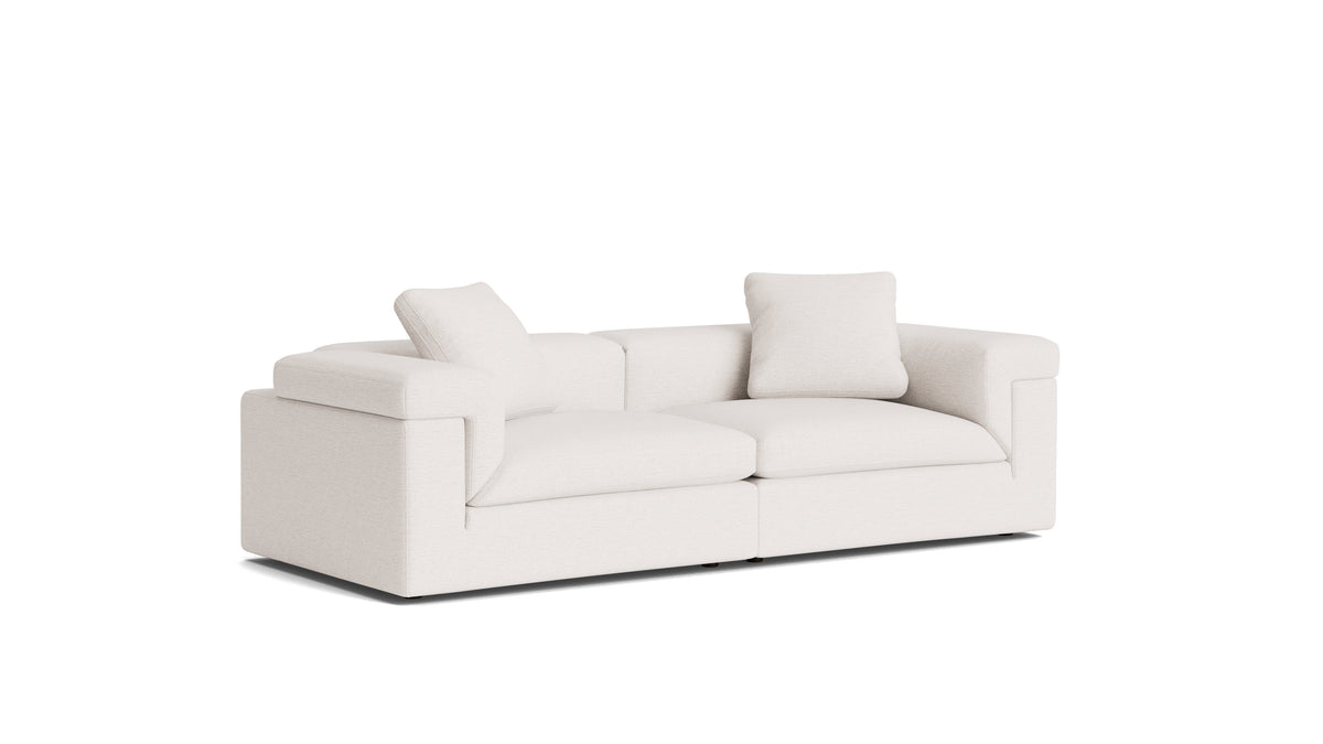 Saddle 2-Piece Modular Sofa, Nomad Snow