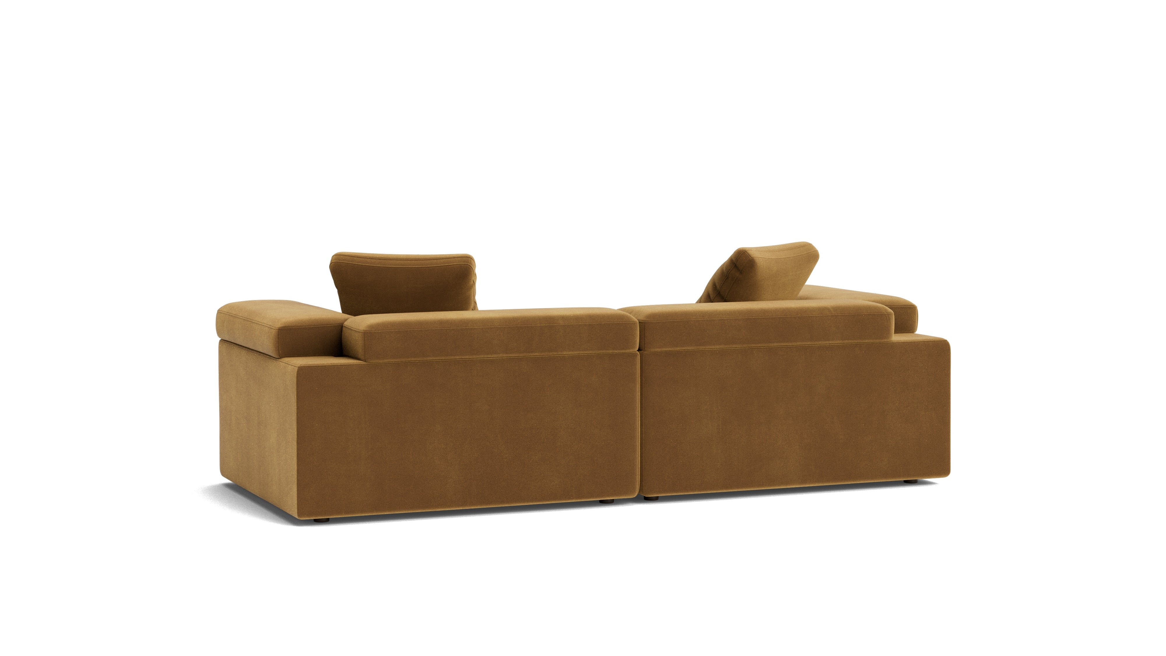 Saddle 2-Piece Modular Sofa, Gold