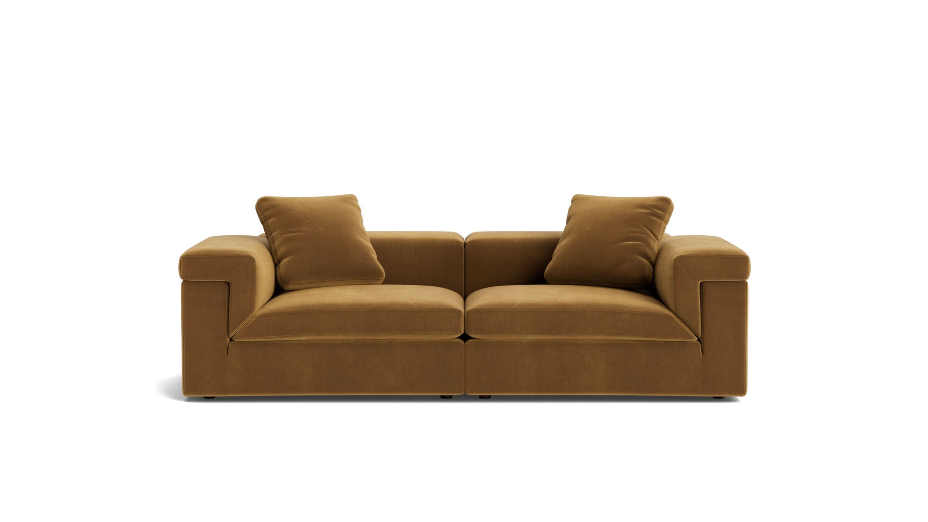Saddle 2-Piece Modular Sofa, Gold_image