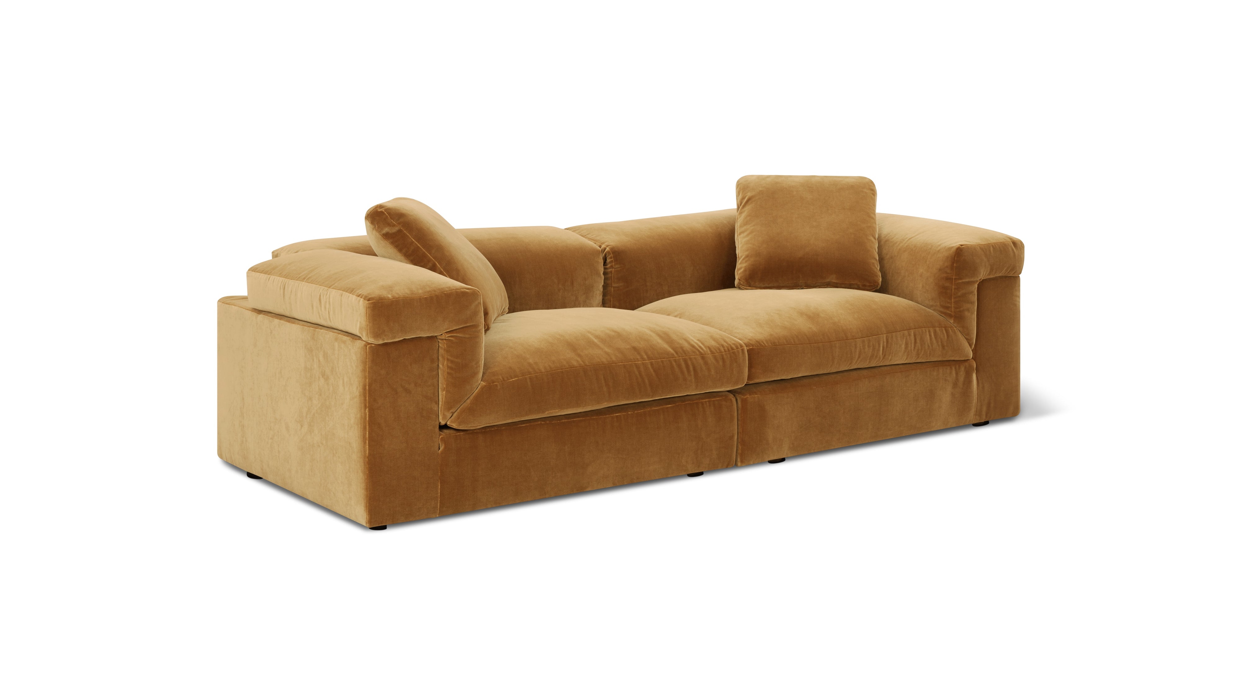 Saddle 2-Piece Modular Sofa, Gold